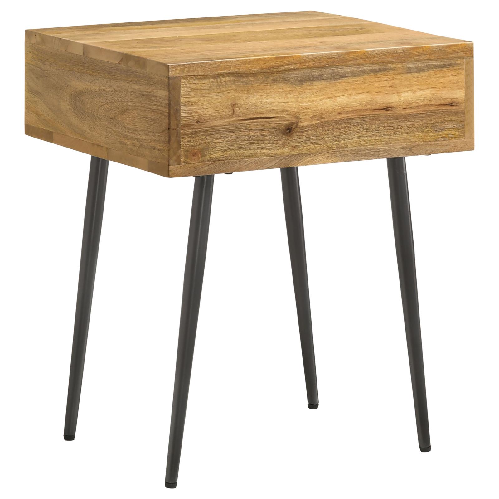 Ezra Rectangular 1-drawer Wood/ Metal Accent Cabinet