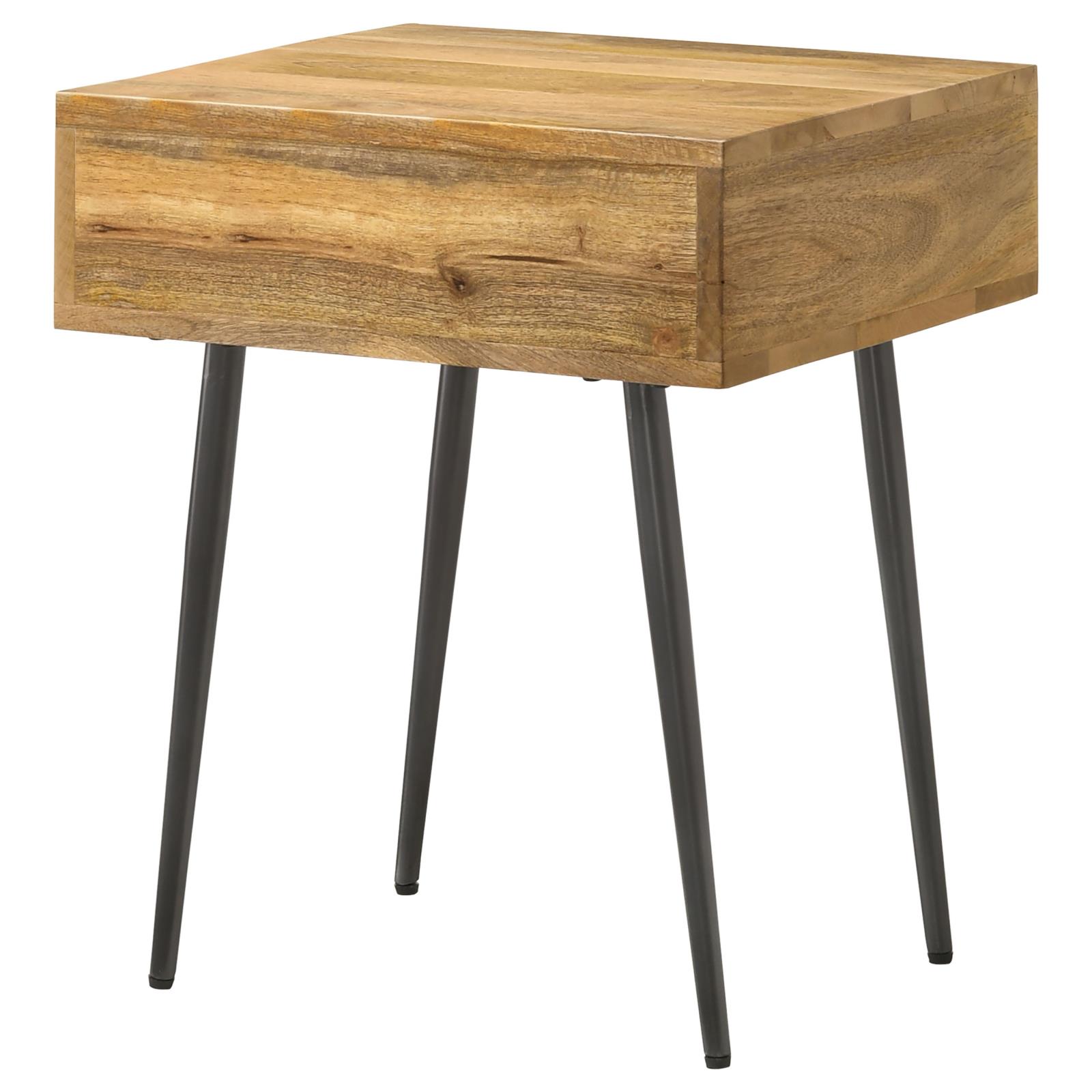 Ezra Rectangular 1-drawer Wood/ Metal Accent Cabinet