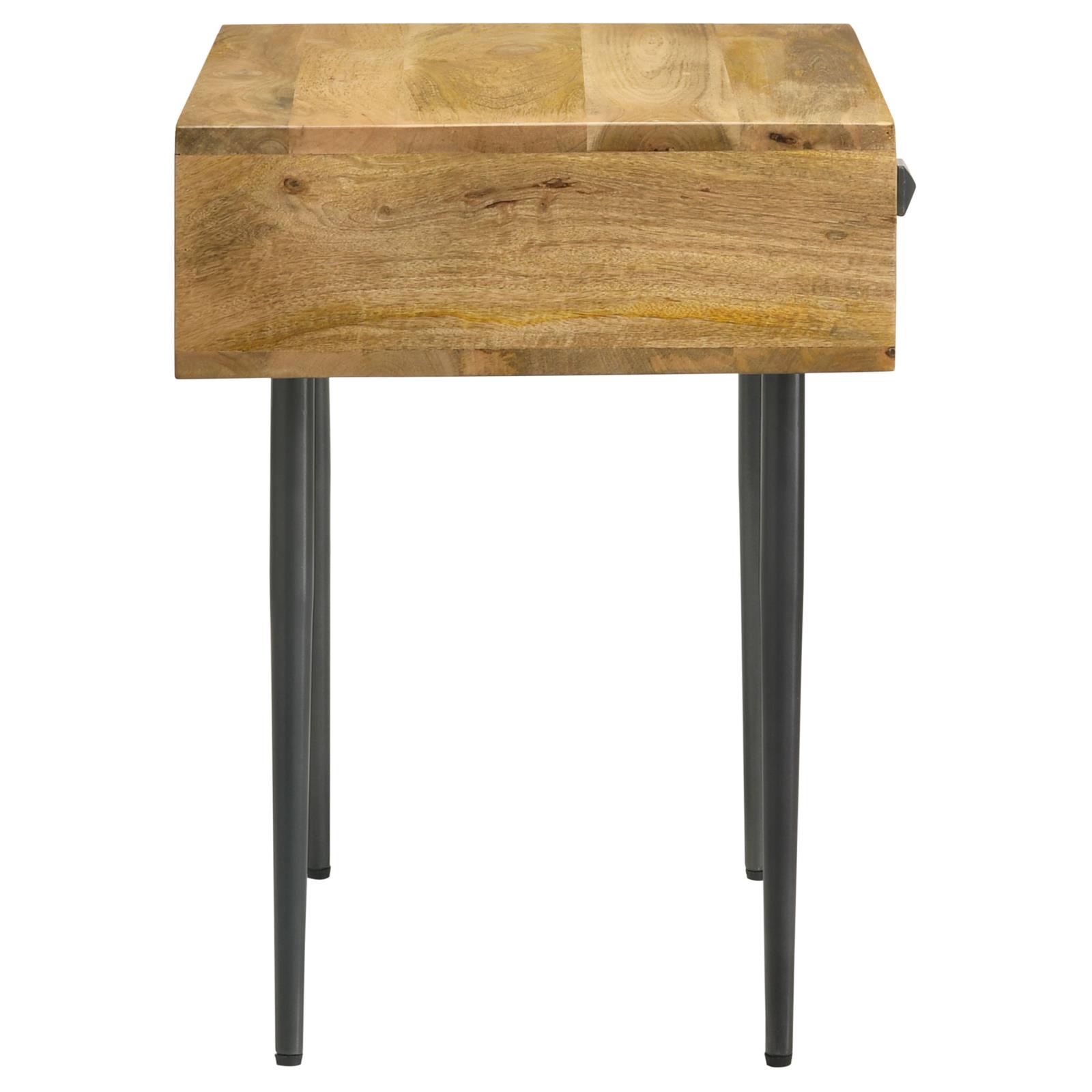 Ezra Rectangular 1-drawer Wood/ Metal Accent Cabinet