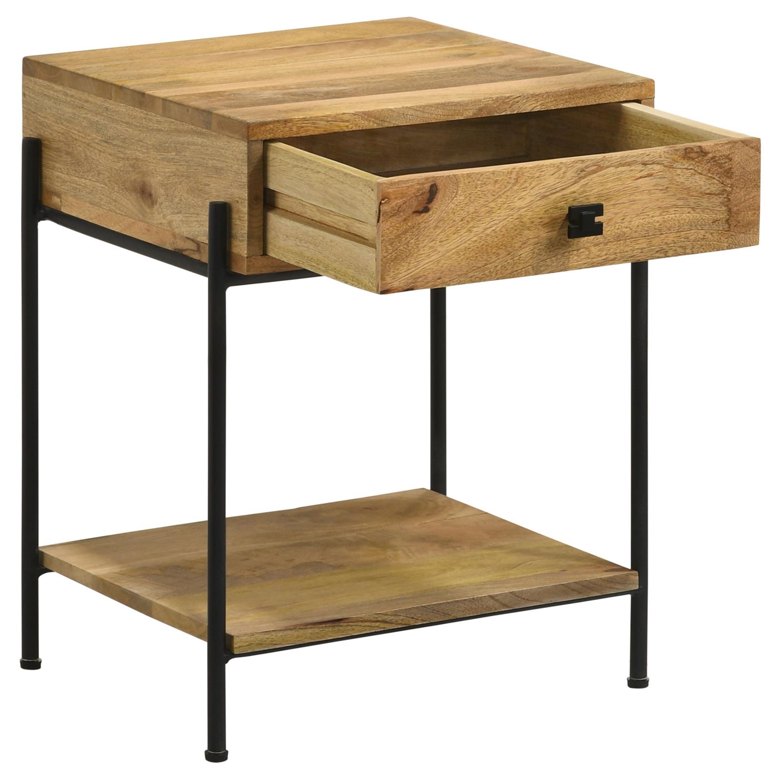 Declan 1-Drawer Accent Table with Open Shelf