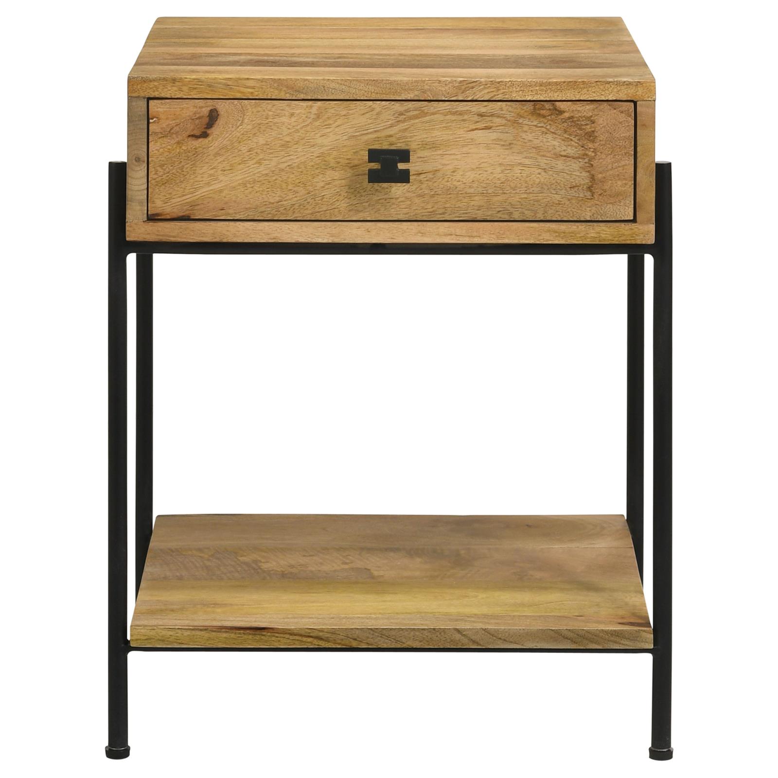 Declan 1-Drawer Accent Table with Open Shelf