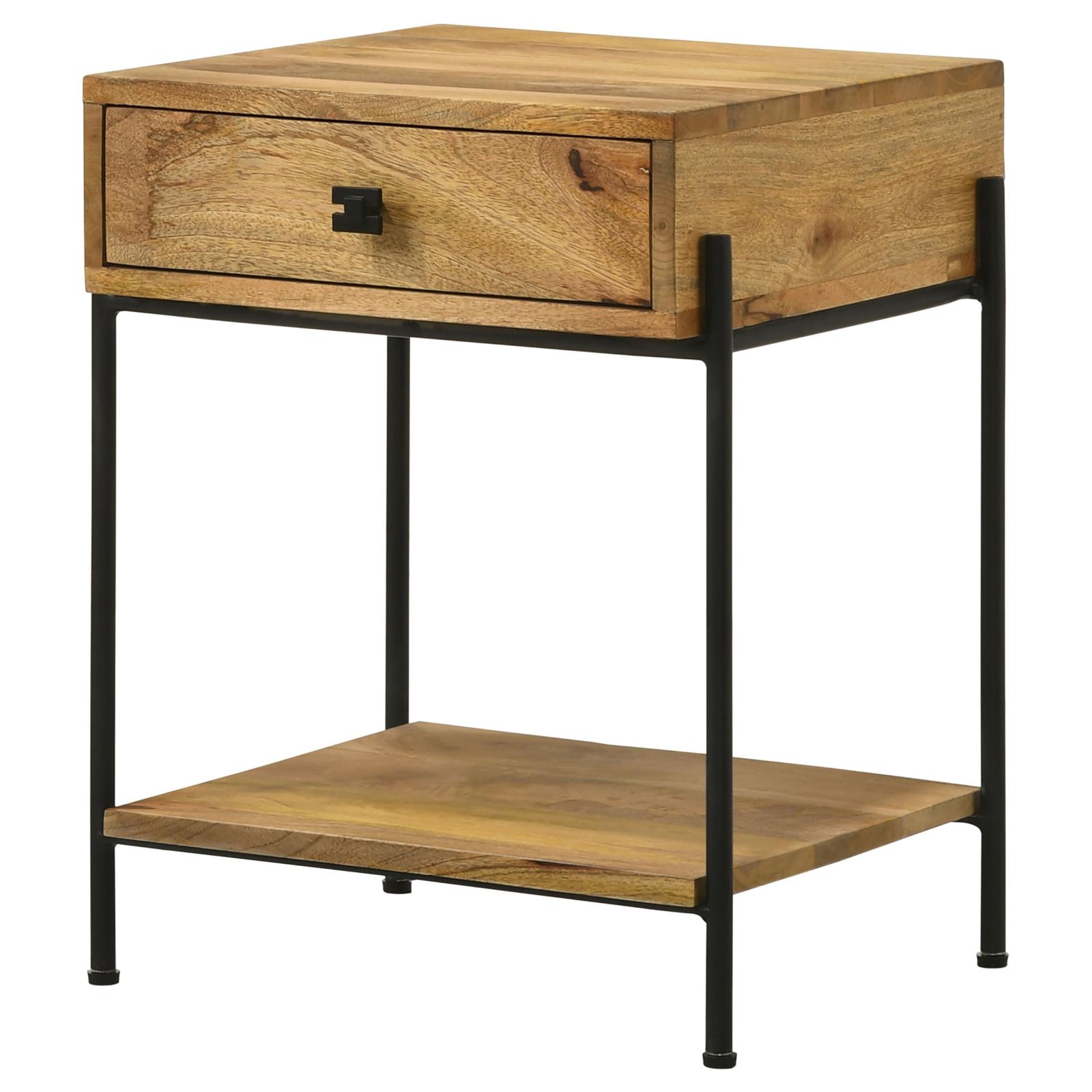 Declan 1-Drawer Accent Table with Open Shelf