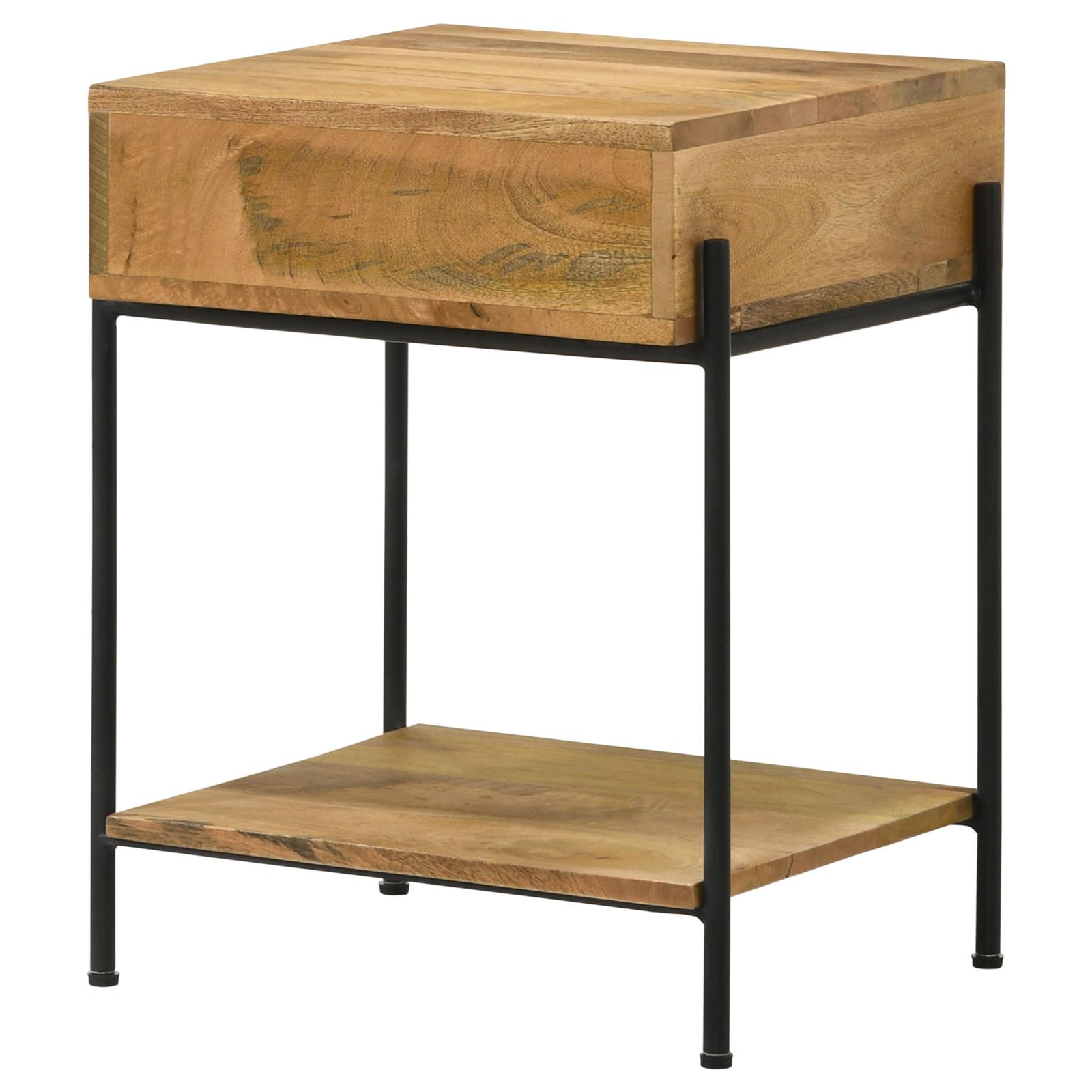 Declan 1-Drawer Accent Table with Open Shelf