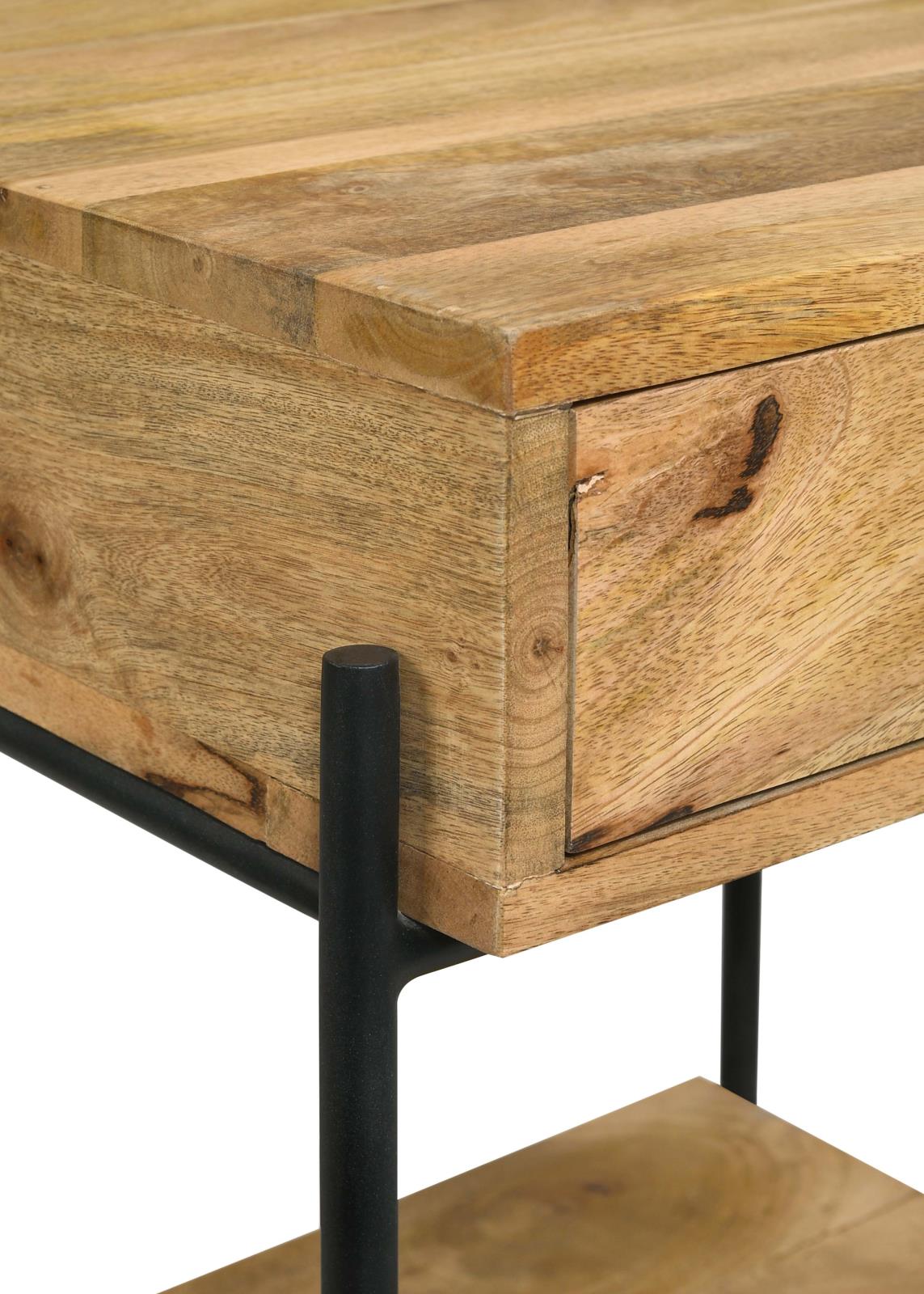 Declan 1-Drawer Accent Table with Open Shelf