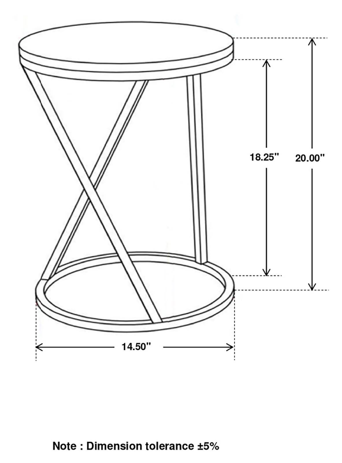 Malthe Round Accent Table with Marble Top