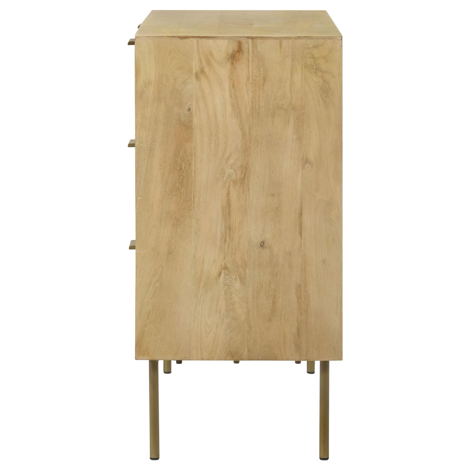 Zamora 3-drawer Wood/Cane Accent Cabinet