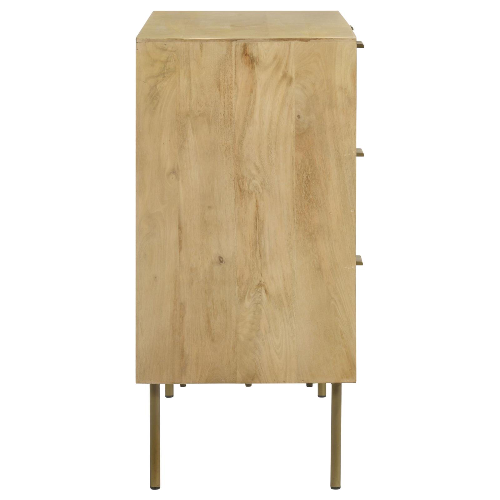 Zamora 3-drawer Wood/Cane Accent Cabinet