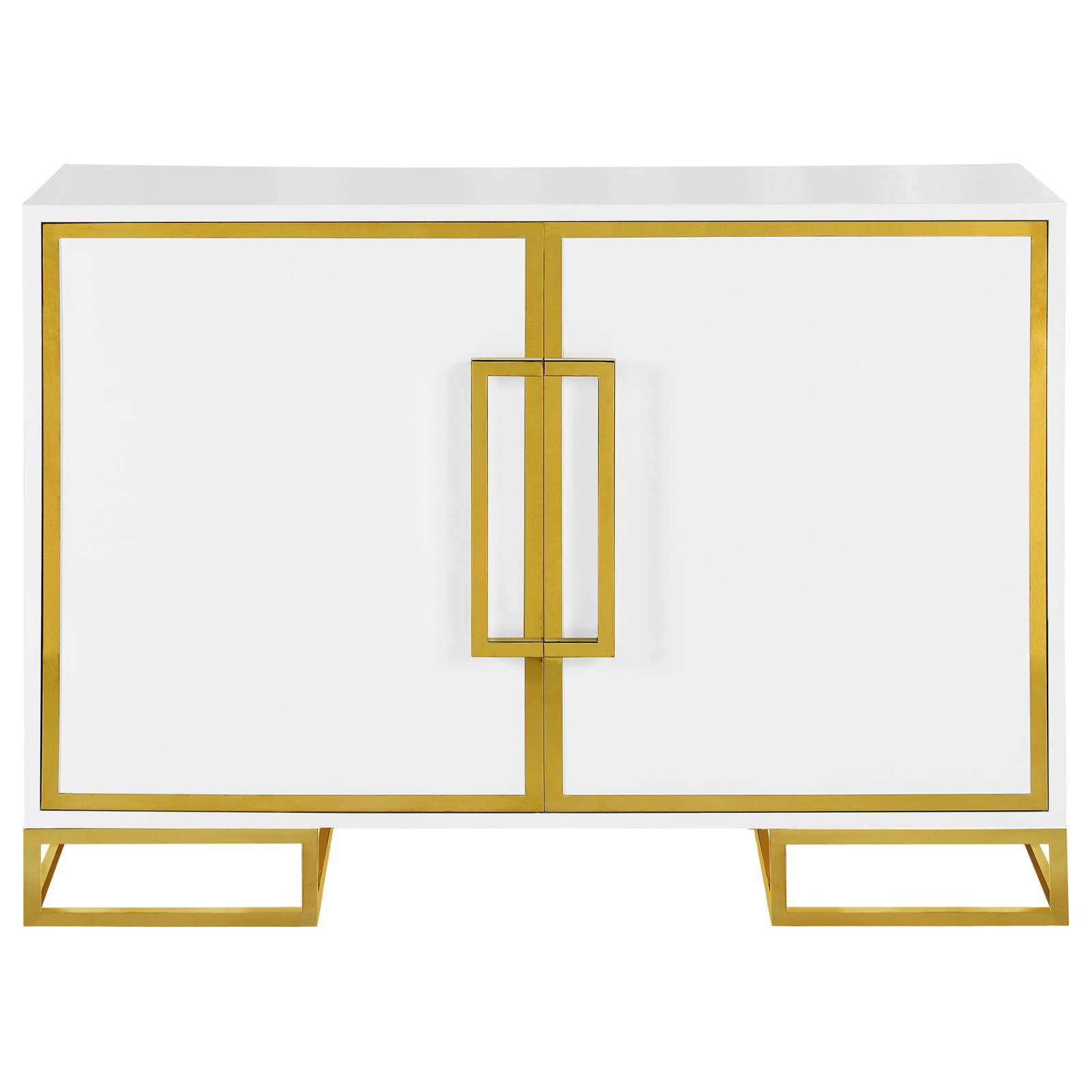 Elsa 2-door Wood Veneer Accent Cabinet with Adjustable Shelves