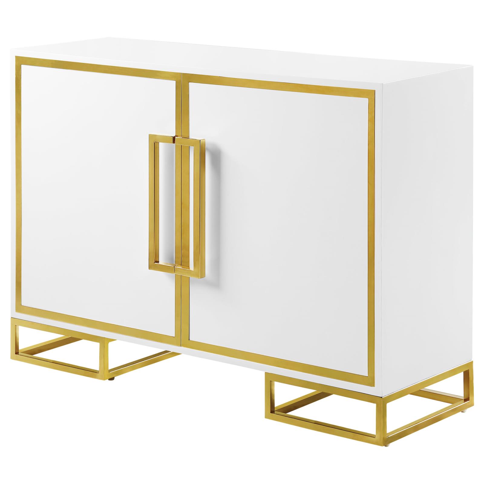 Elsa 2-door Wood Veneer Accent Cabinet with Adjustable Shelves