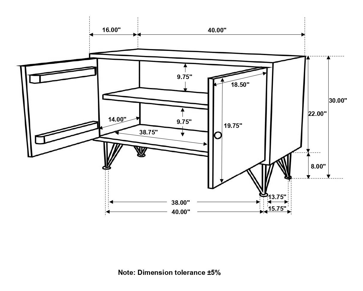 Macon 2-door Wood Veneer Accent Cabinet