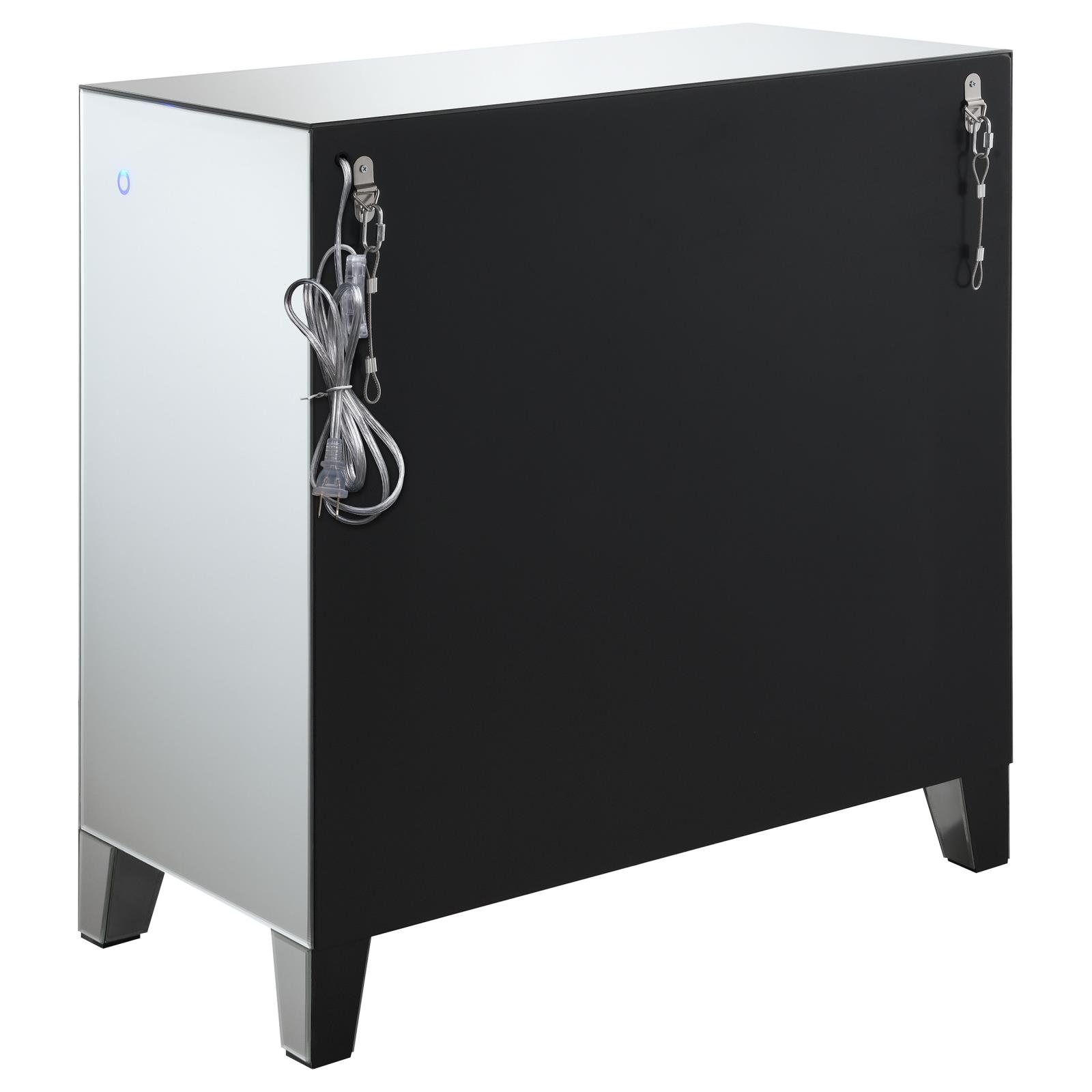 Arwen 2-drawer Mirrored Accent Cabinet with LED Lighting