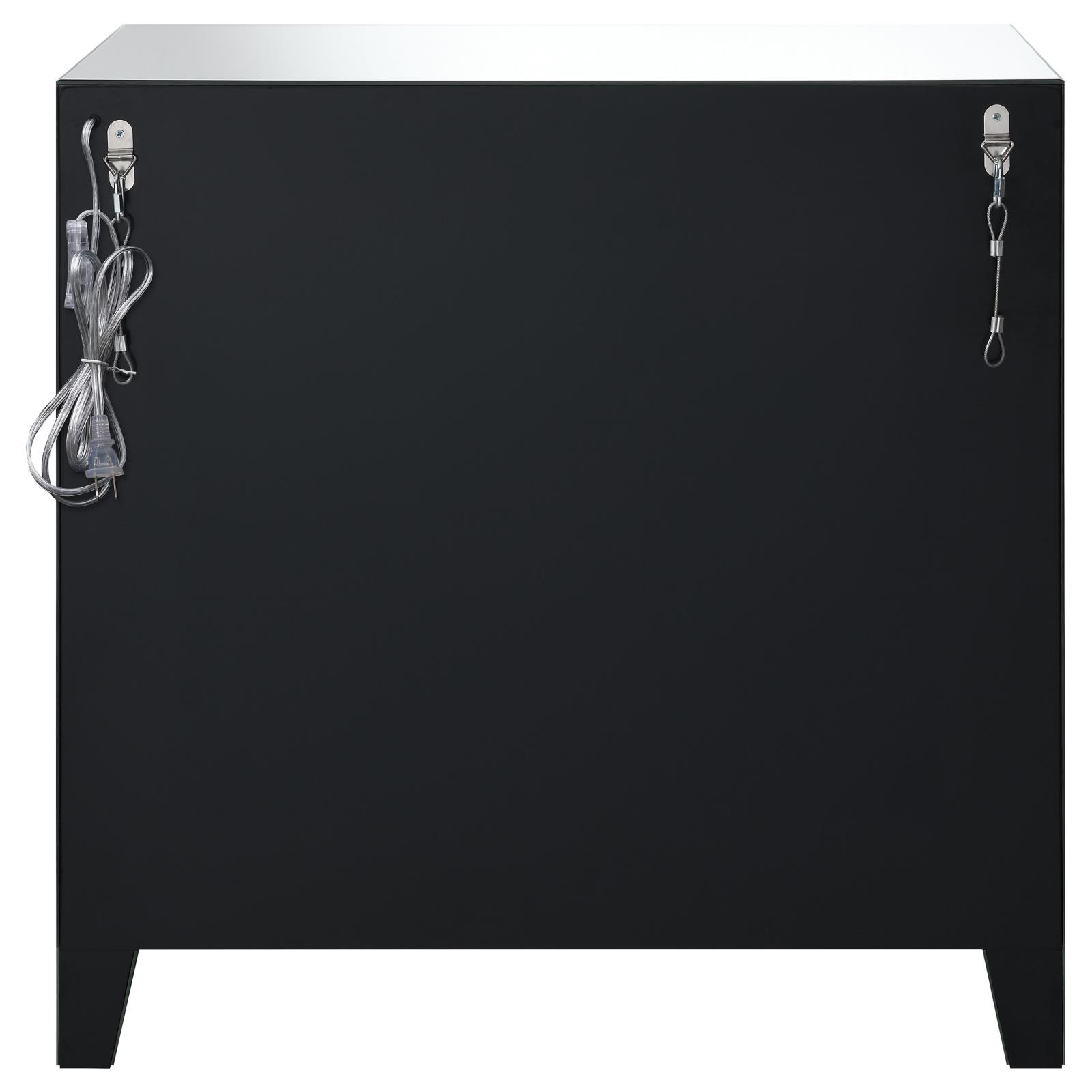 Arwen 2-drawer Mirrored Accent Cabinet with LED Lighting