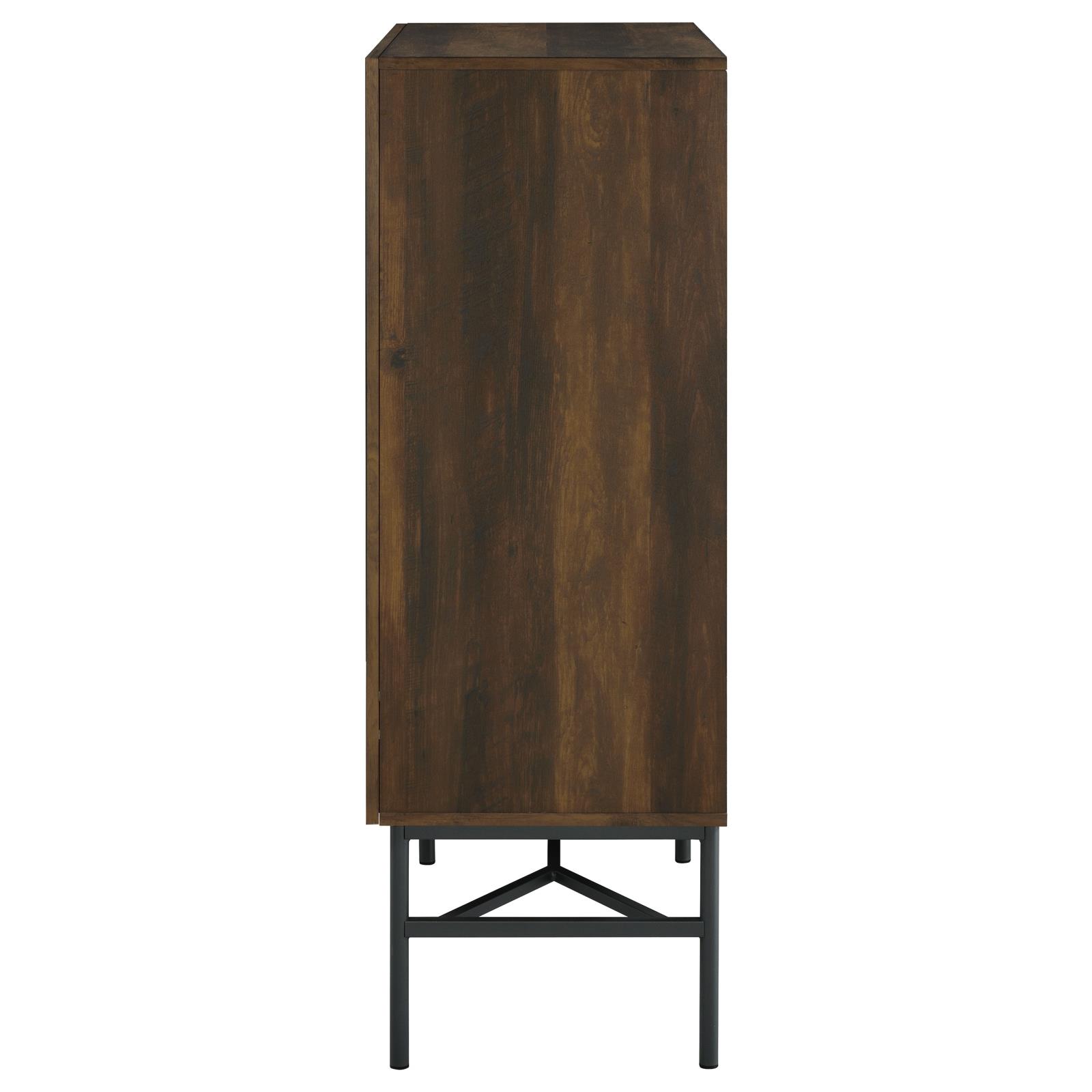 Bonilla 2-door Wood Veneer Accent Cabinet with Glass Shelves