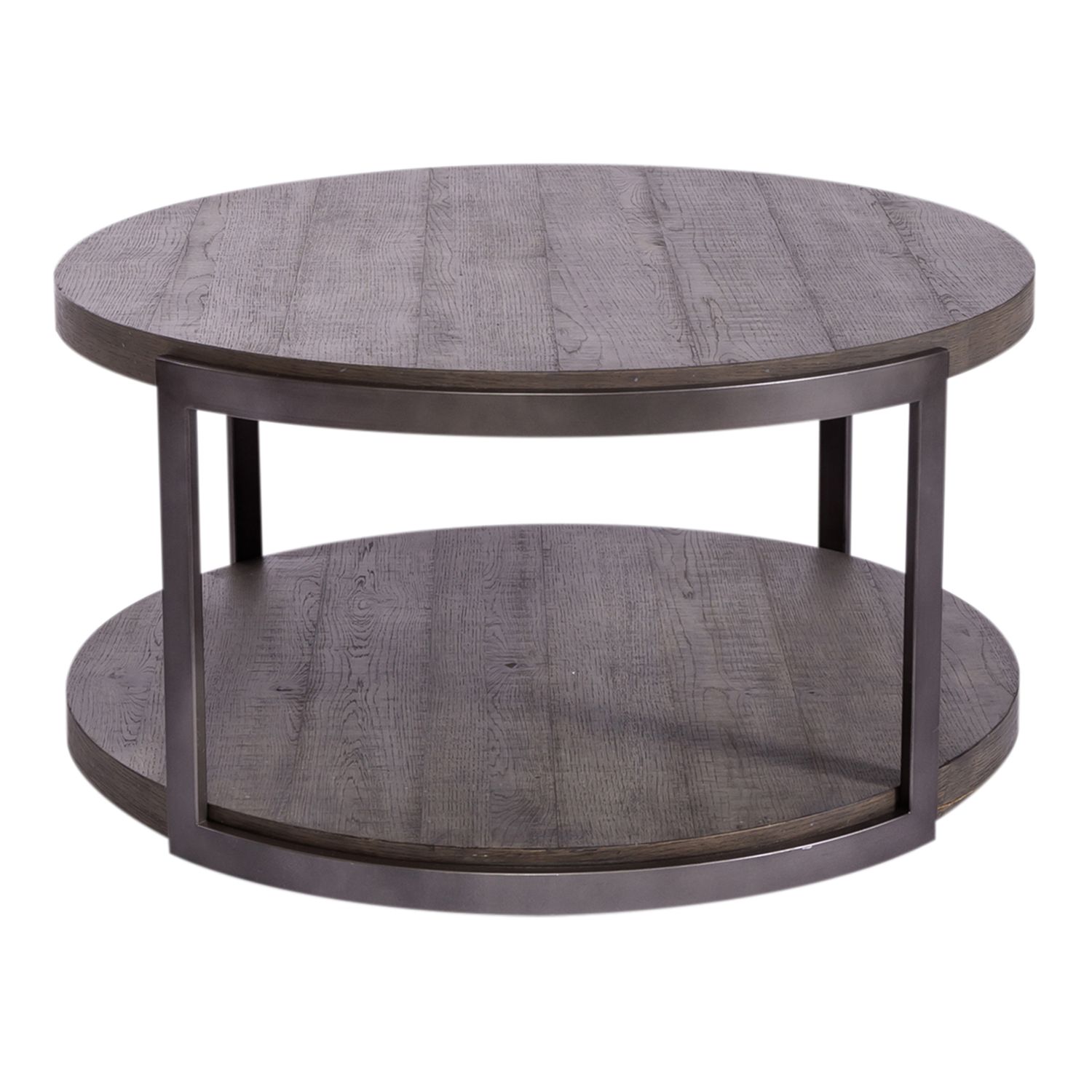 Modern View Round Cocktail Table Set | Gauntlet Gray | Liberty