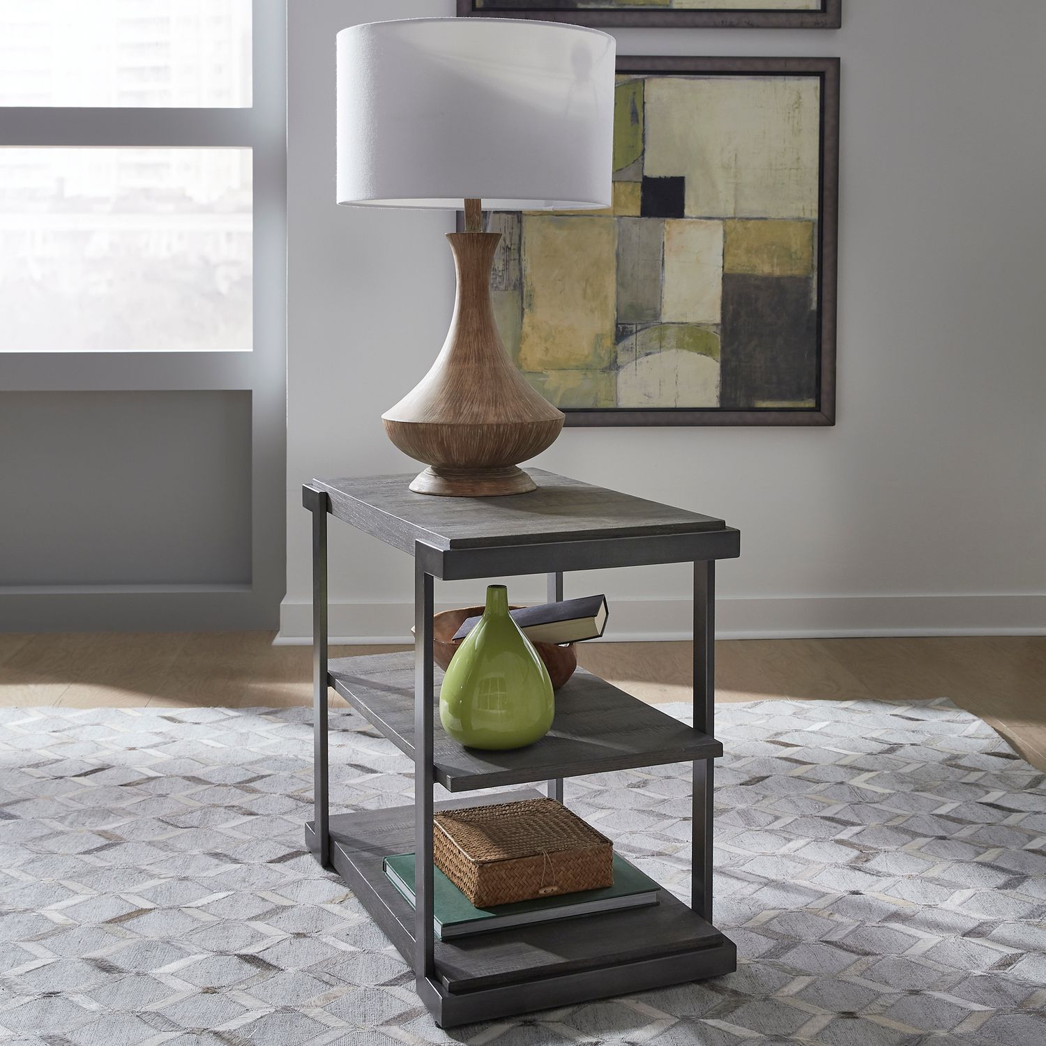 Modern View Oval Cocktail Table Set | Gauntlet Gray | Liberty