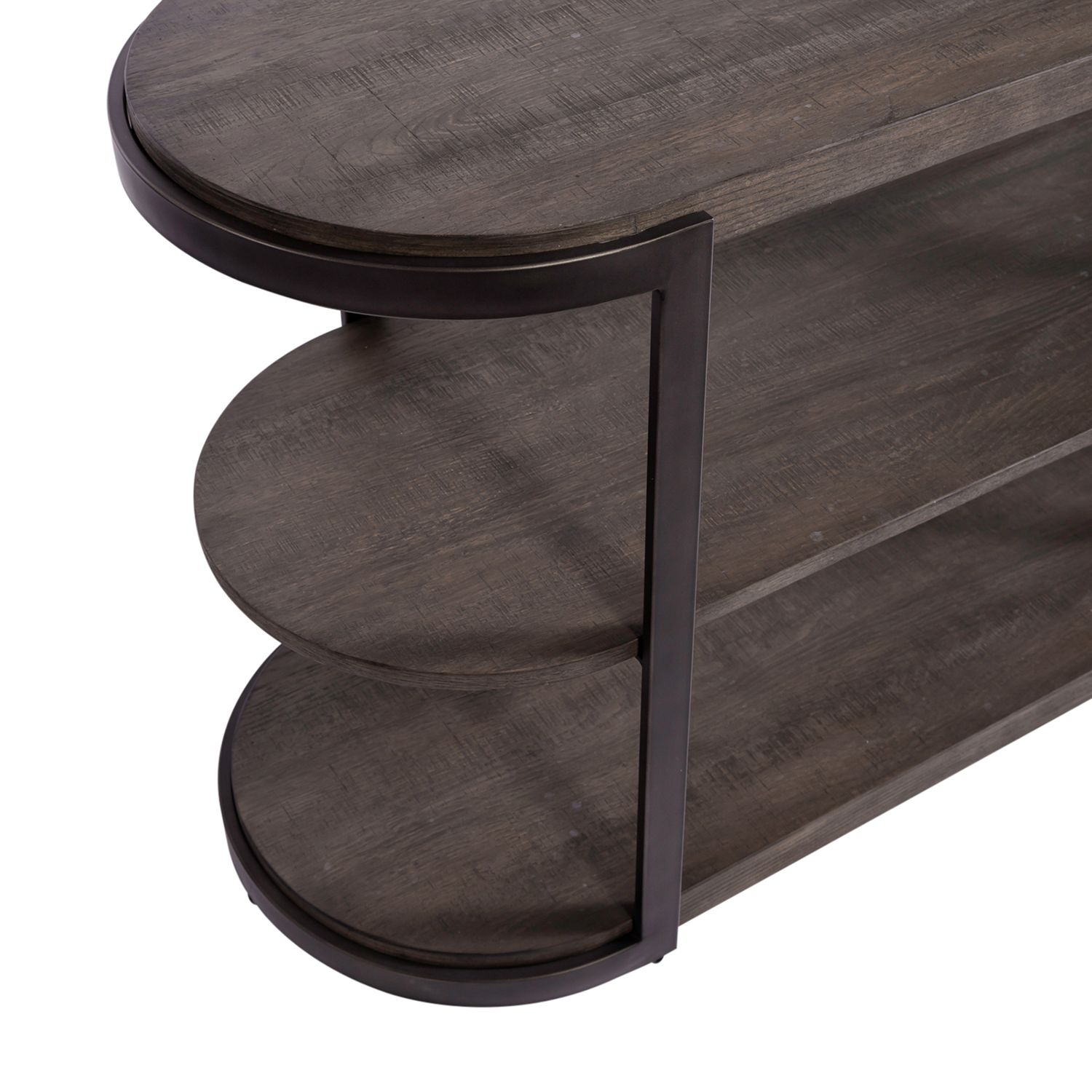 Modern View Oval MDF/Metal Sofa Table