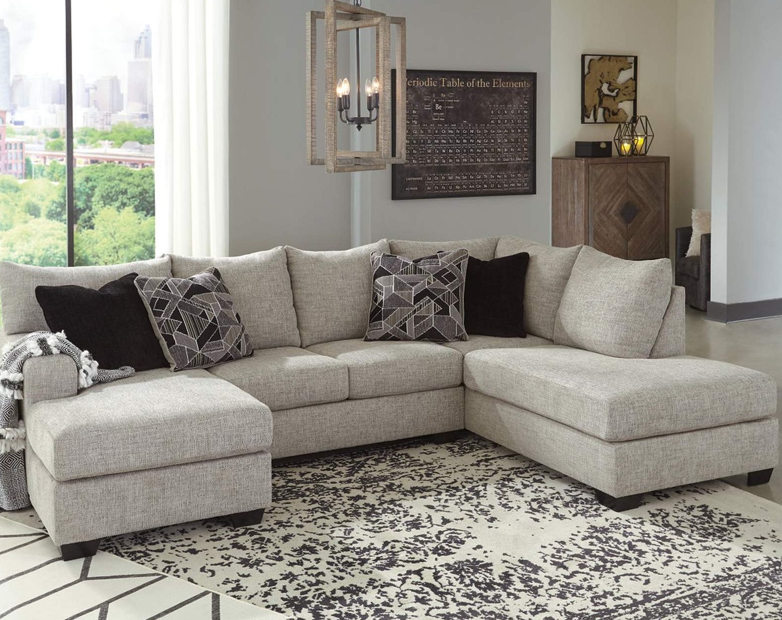Megginson 2-Piece Polyester Sectional w/RAF Sofa Chaise