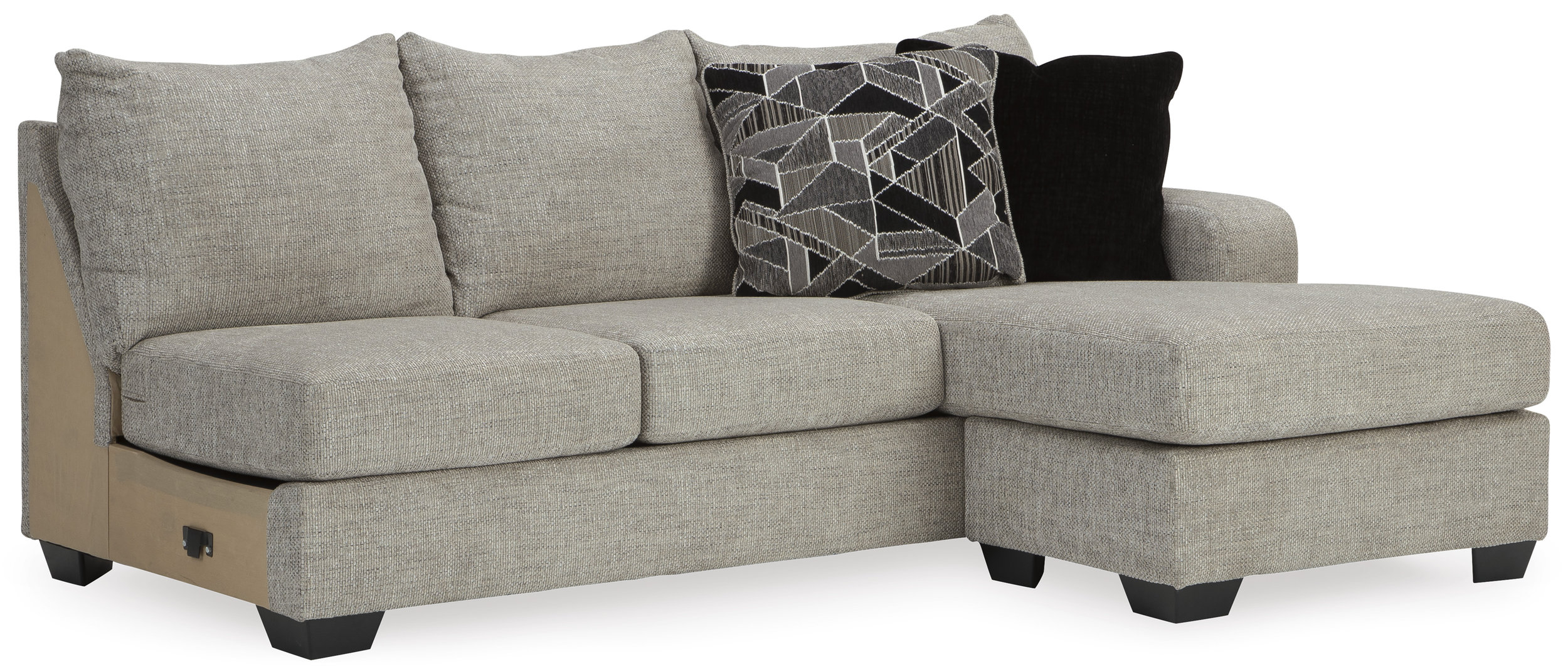 Megginson 2-Piece Polyester Sectional w/RAF Sofa Chaise