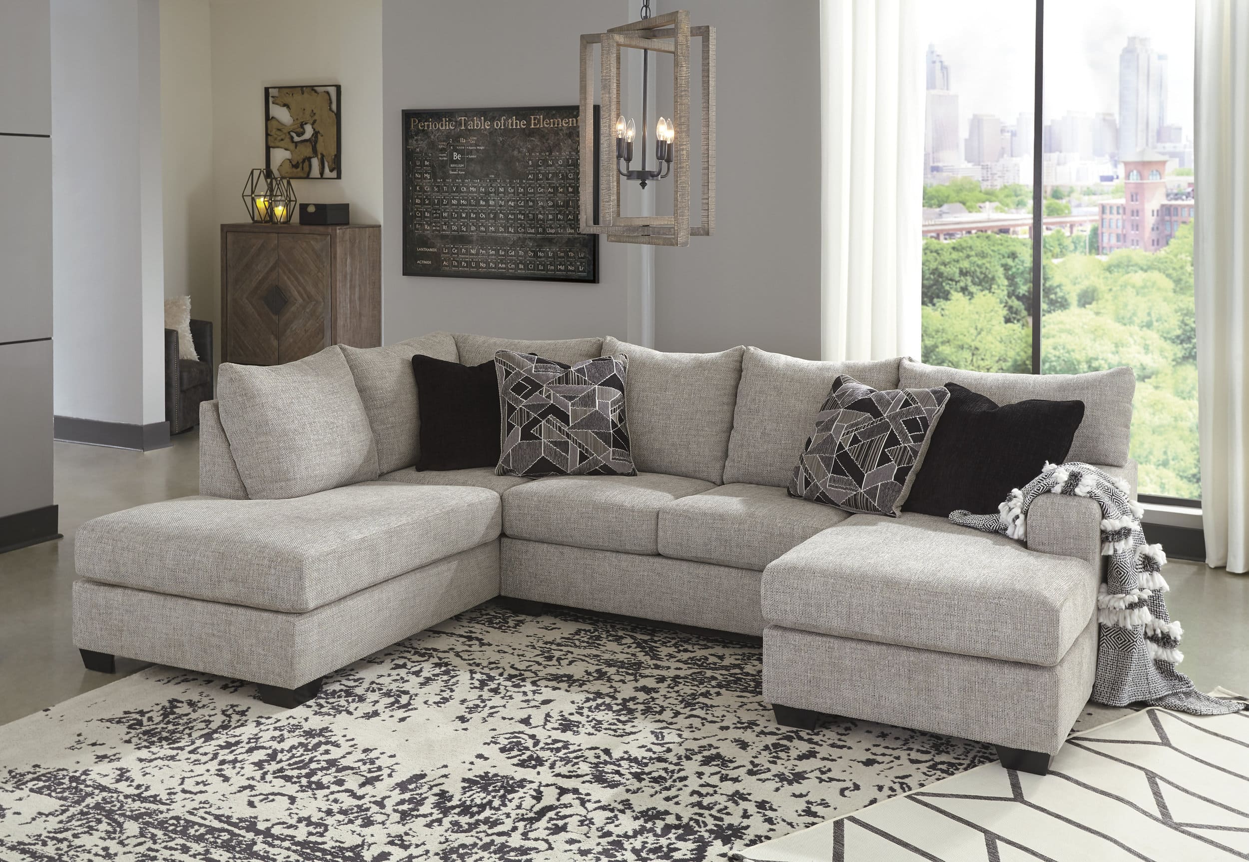 Megginson 2-Piece Polyester Sectional w/LAF Sofa Chaise