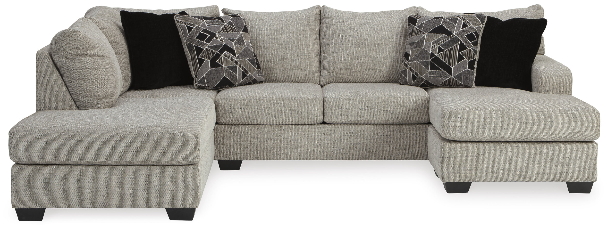 Megginson 2-Piece Polyester Sectional w/RAF Sofa Chaise