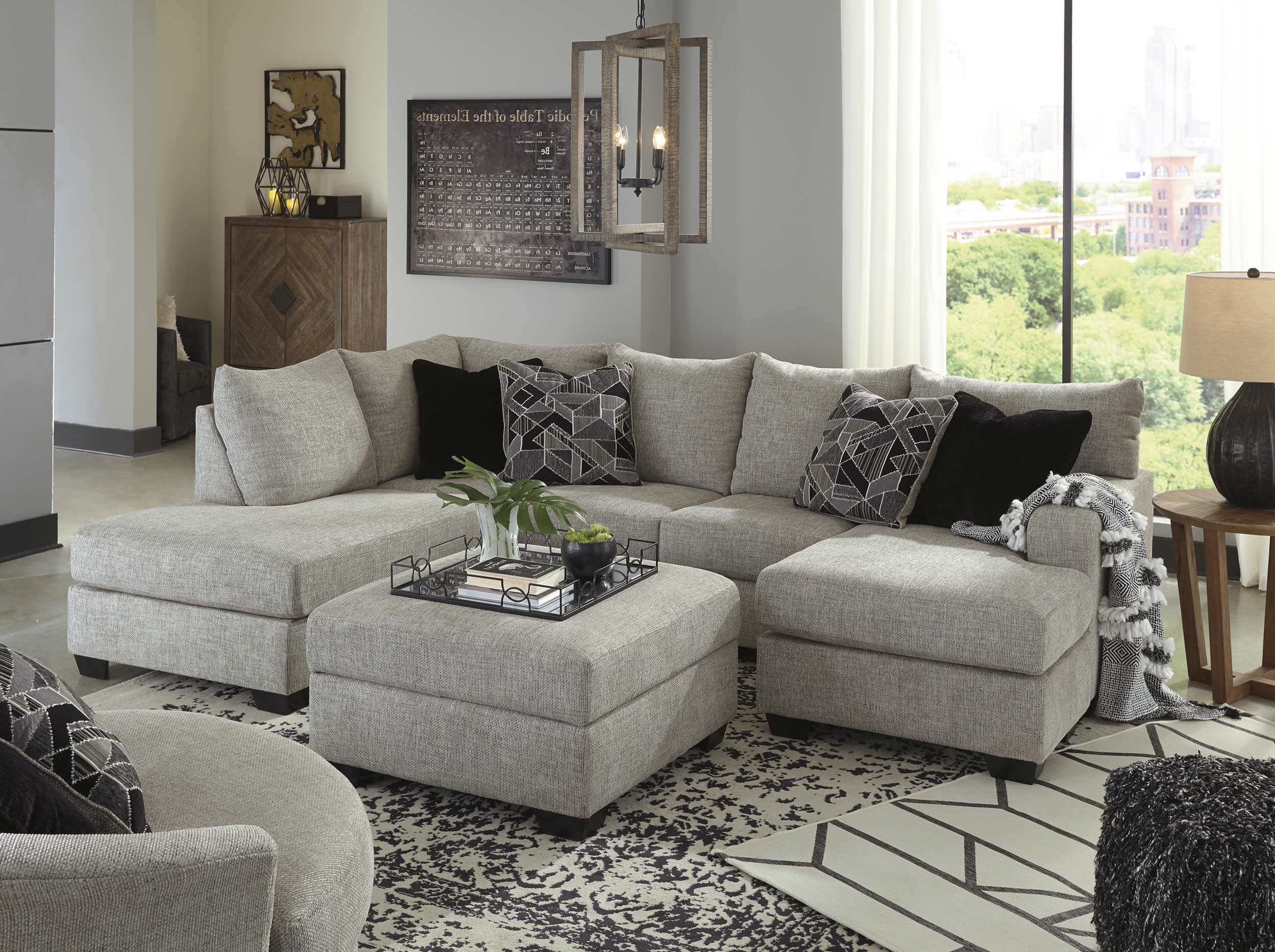 Megginson 2-Piece Polyester Sectional w/RAF Sofa Chaise
