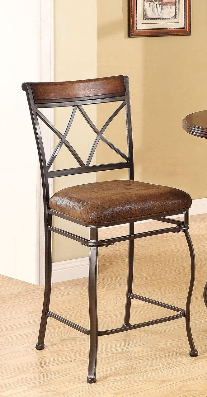 Tavio Fabric/Metal Counter Chair, Composition 5