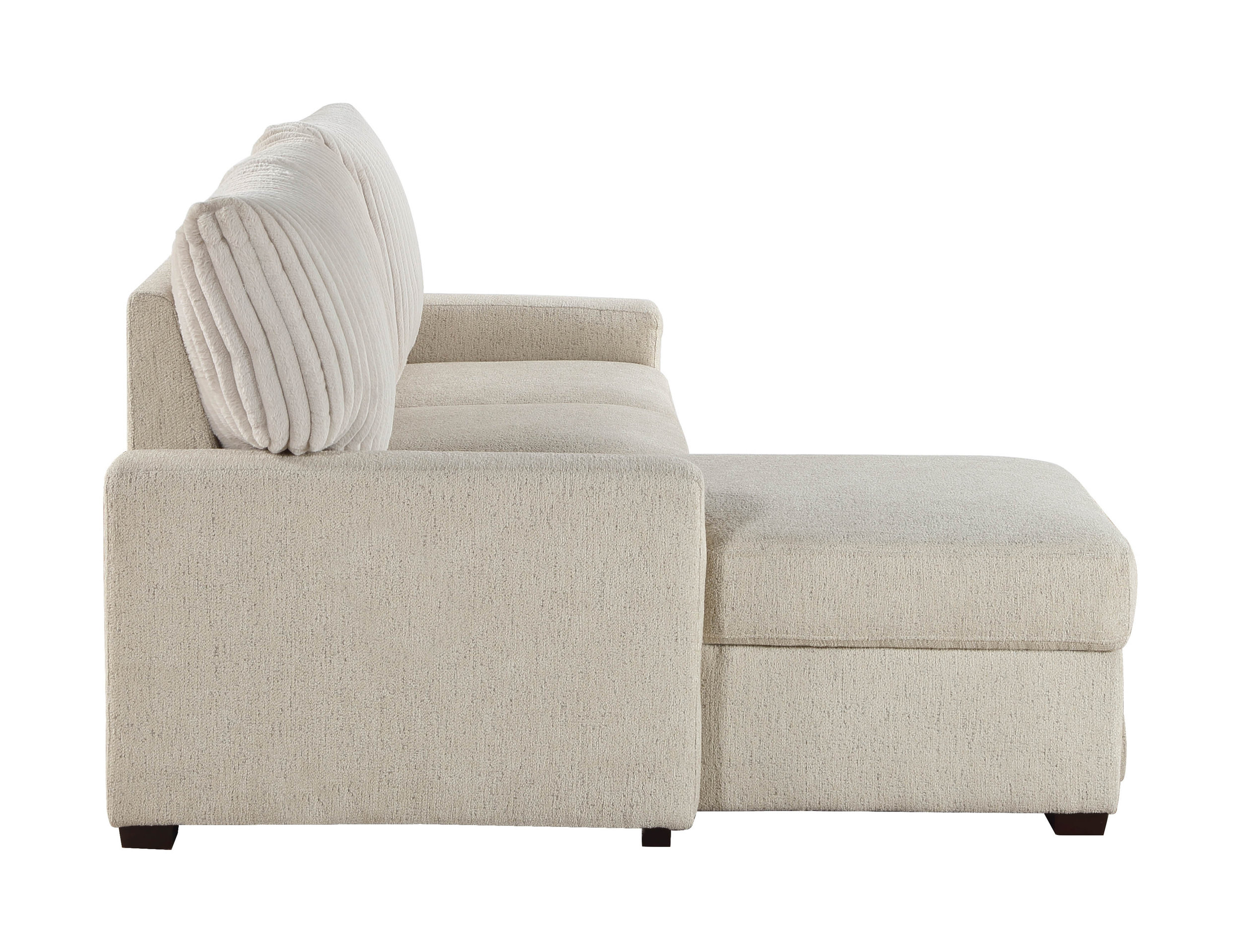 Gallatin Boucle/Corduroy 2‑Piece Sectional with Left Chaise & Pull‑out Bed