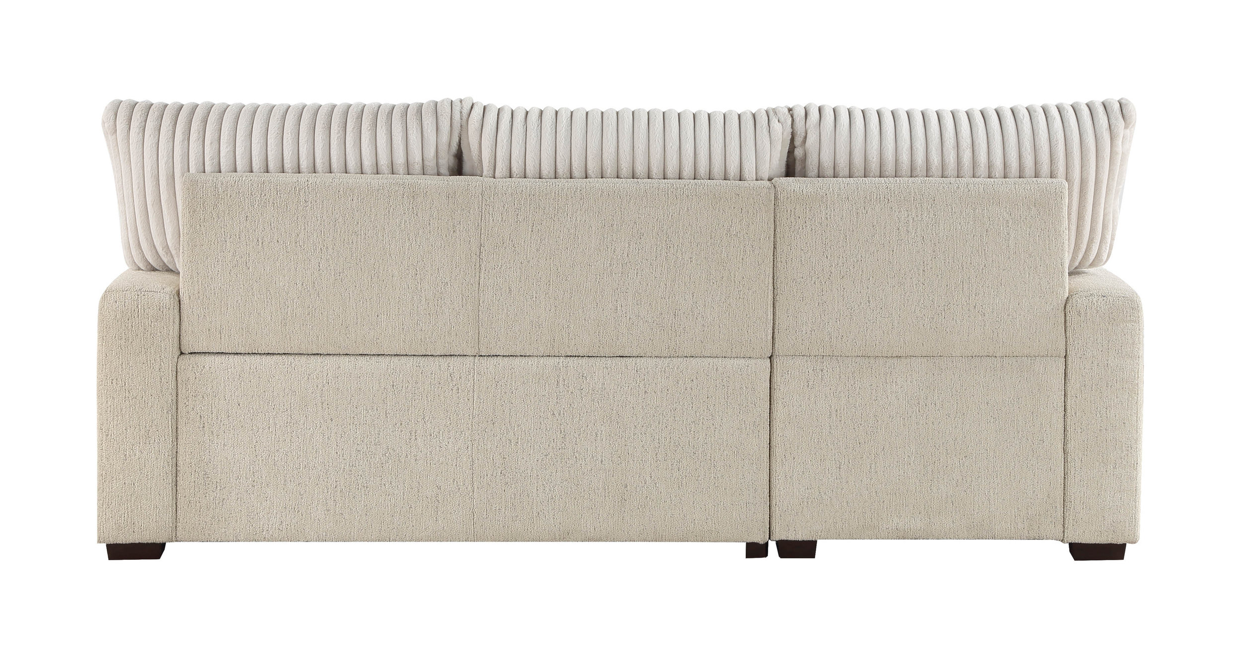 Gallatin Boucle/Corduroy 2‑Piece Sectional with Left Chaise & Pull‑out Bed