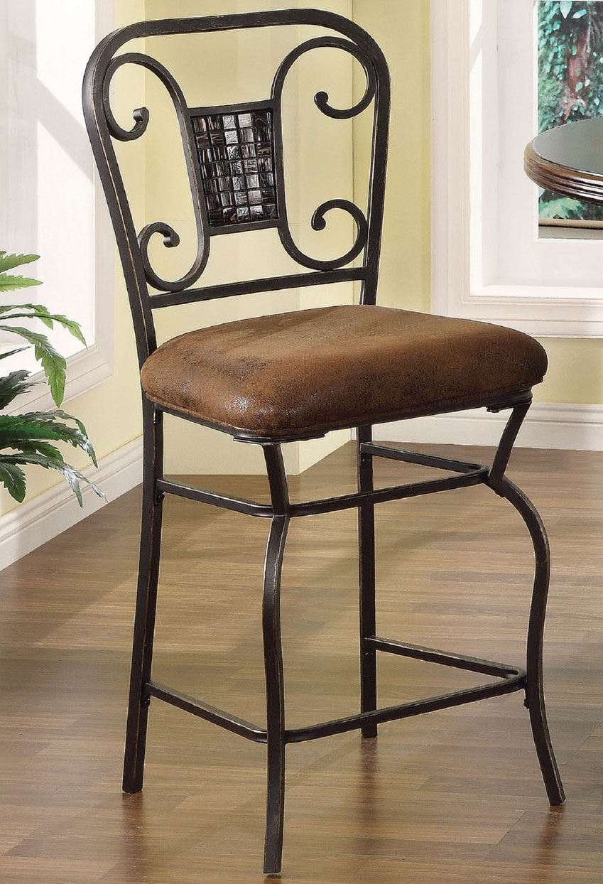 Tavio Fabric/Metal Counter Chair, Composition 3