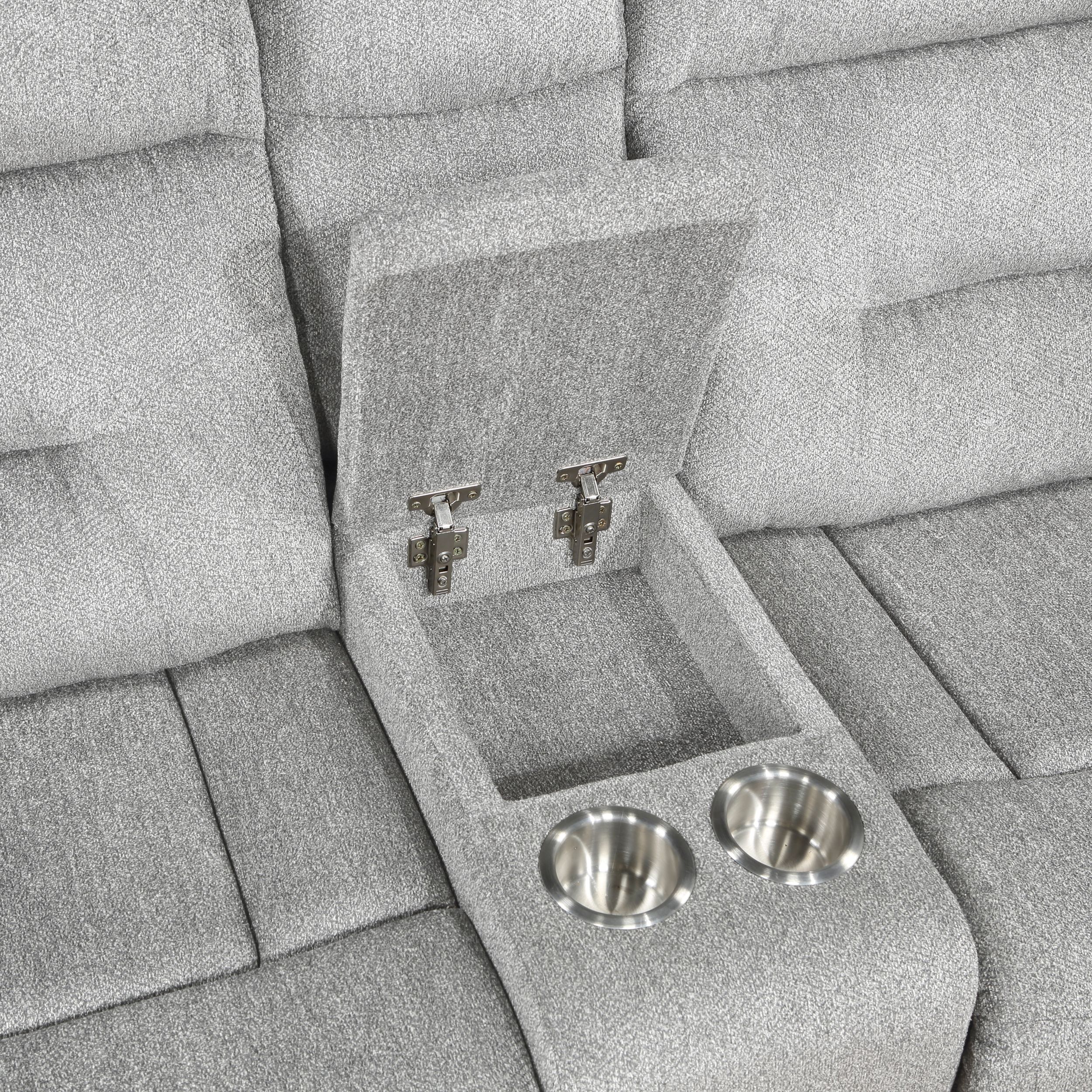 Lyndon Chenille Double Reclining Loveseat with Center Console