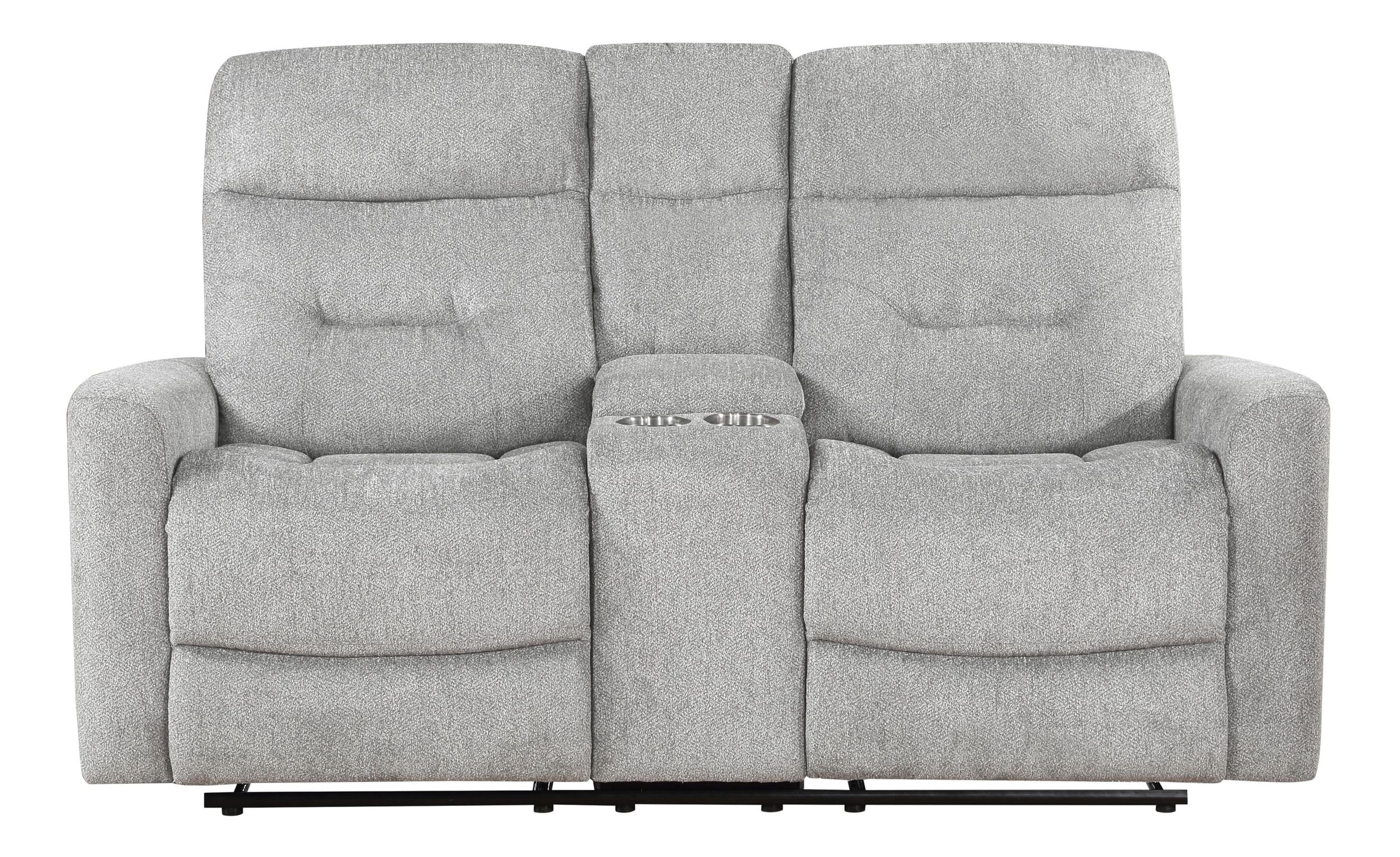 Lyndon Chenille Double Reclining Loveseat with Center Console
