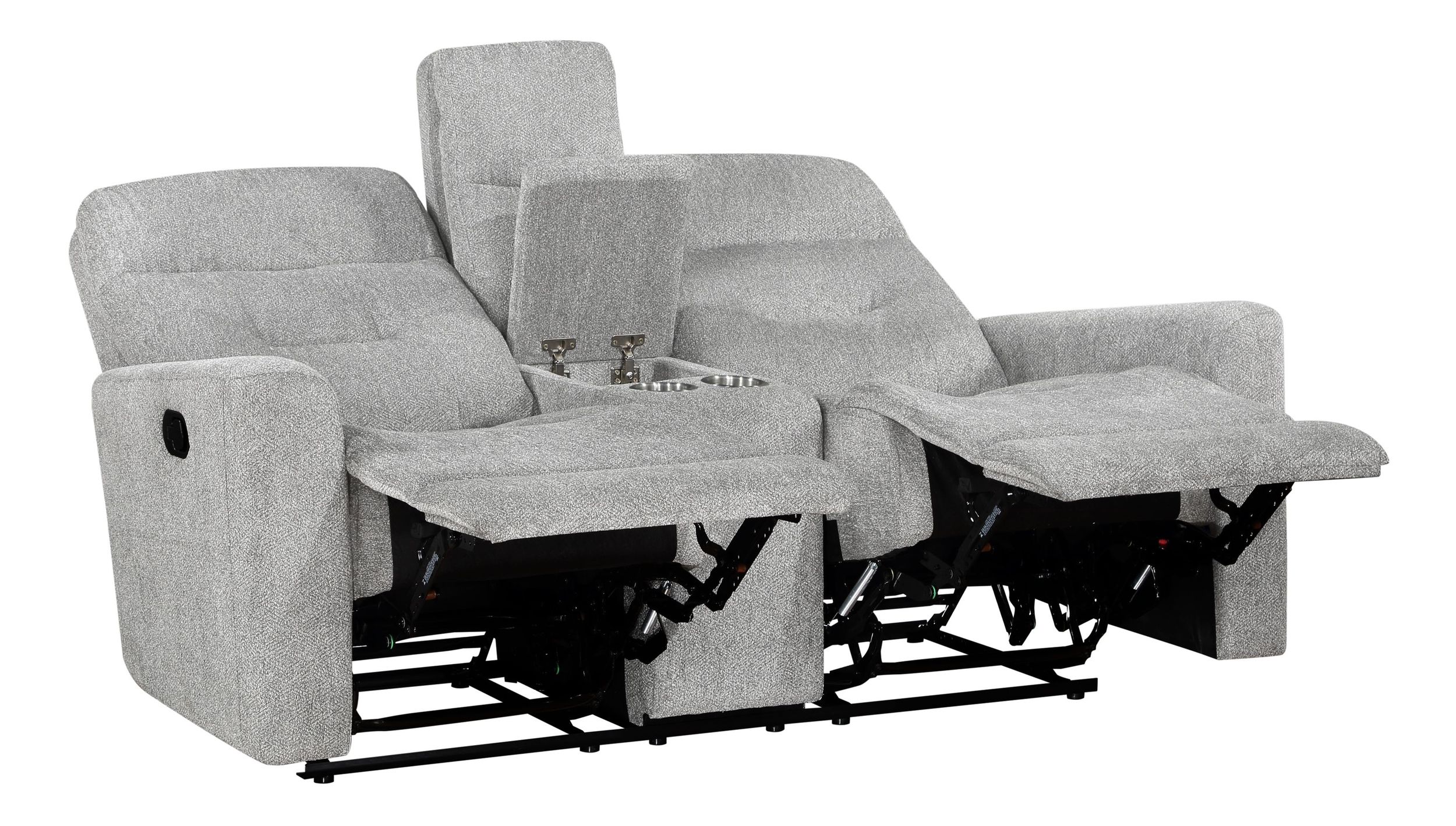 Lyndon Chenille Double Reclining Loveseat with Center Console