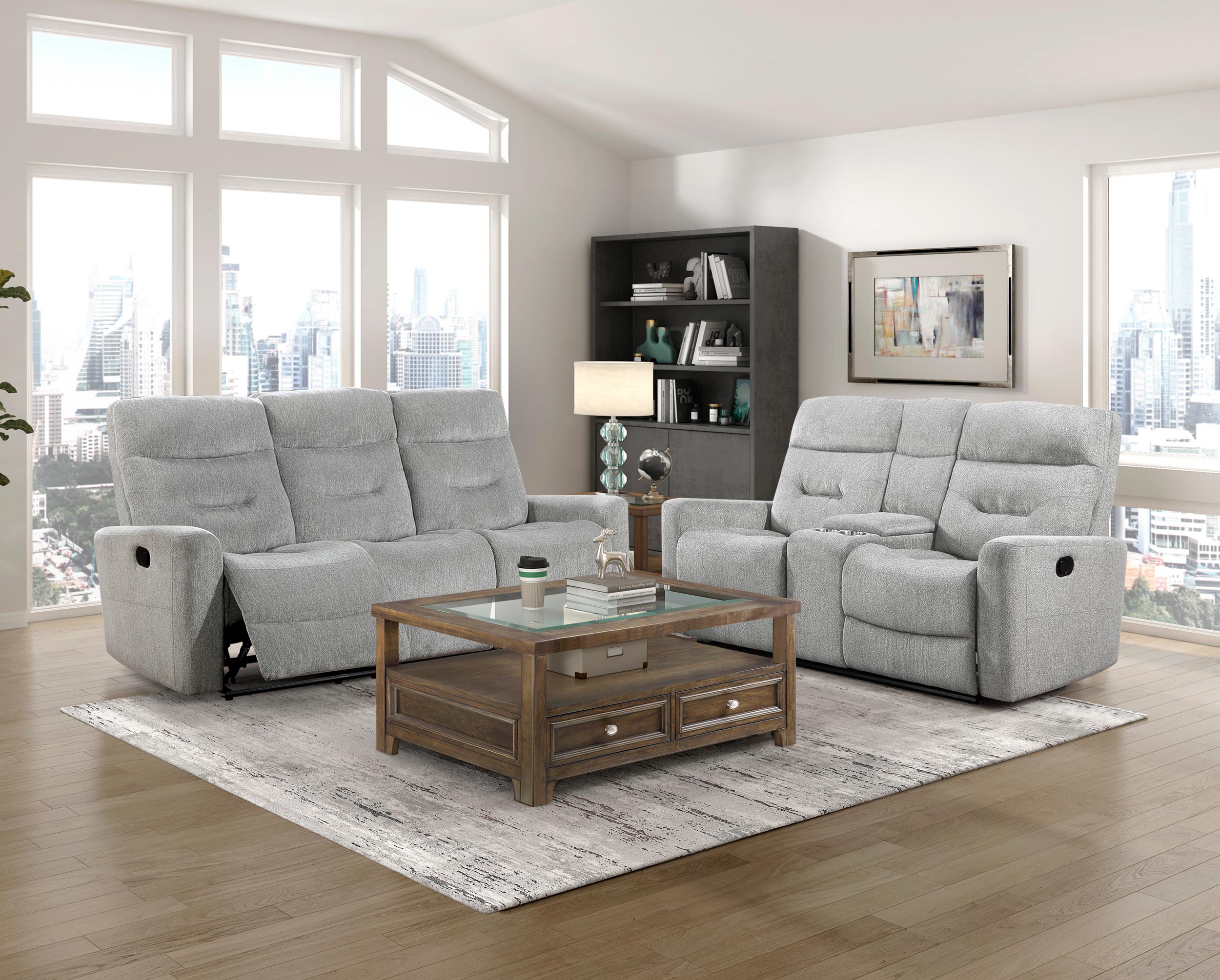 Lyndon Chenille Double Reclining Sofa