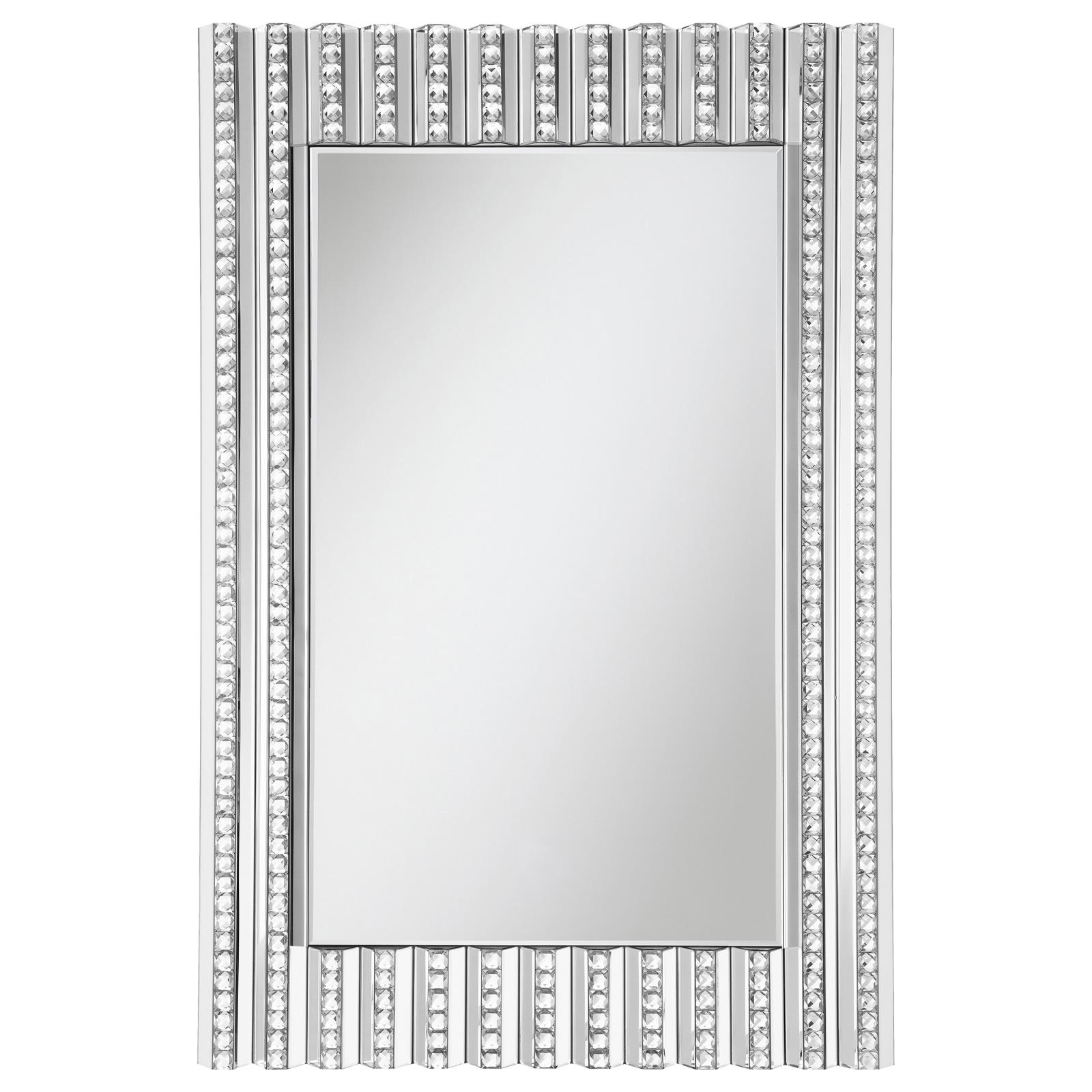 Aideen Rectangular Wall Mirror with Faux Crystals