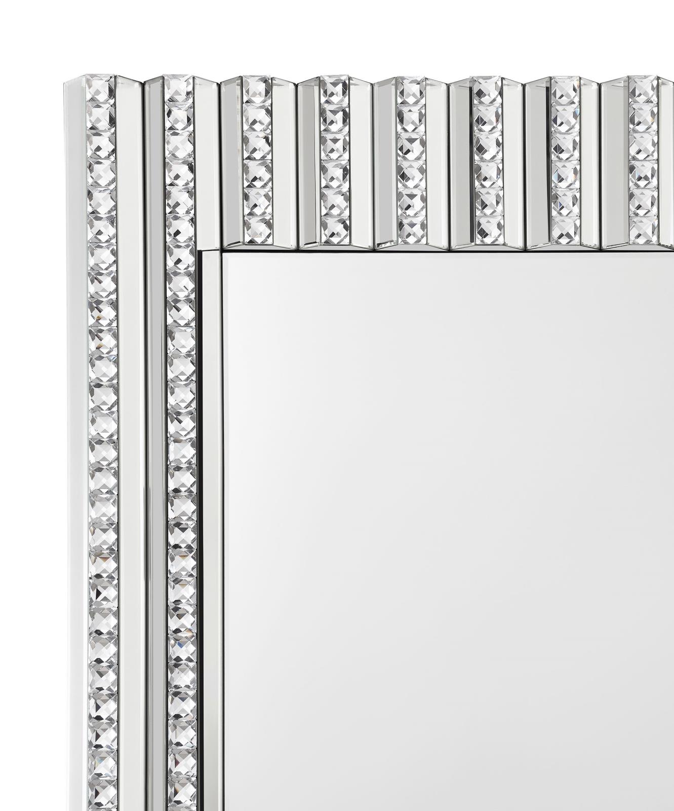 Aideen Rectangular Wall Mirror with Faux Crystals