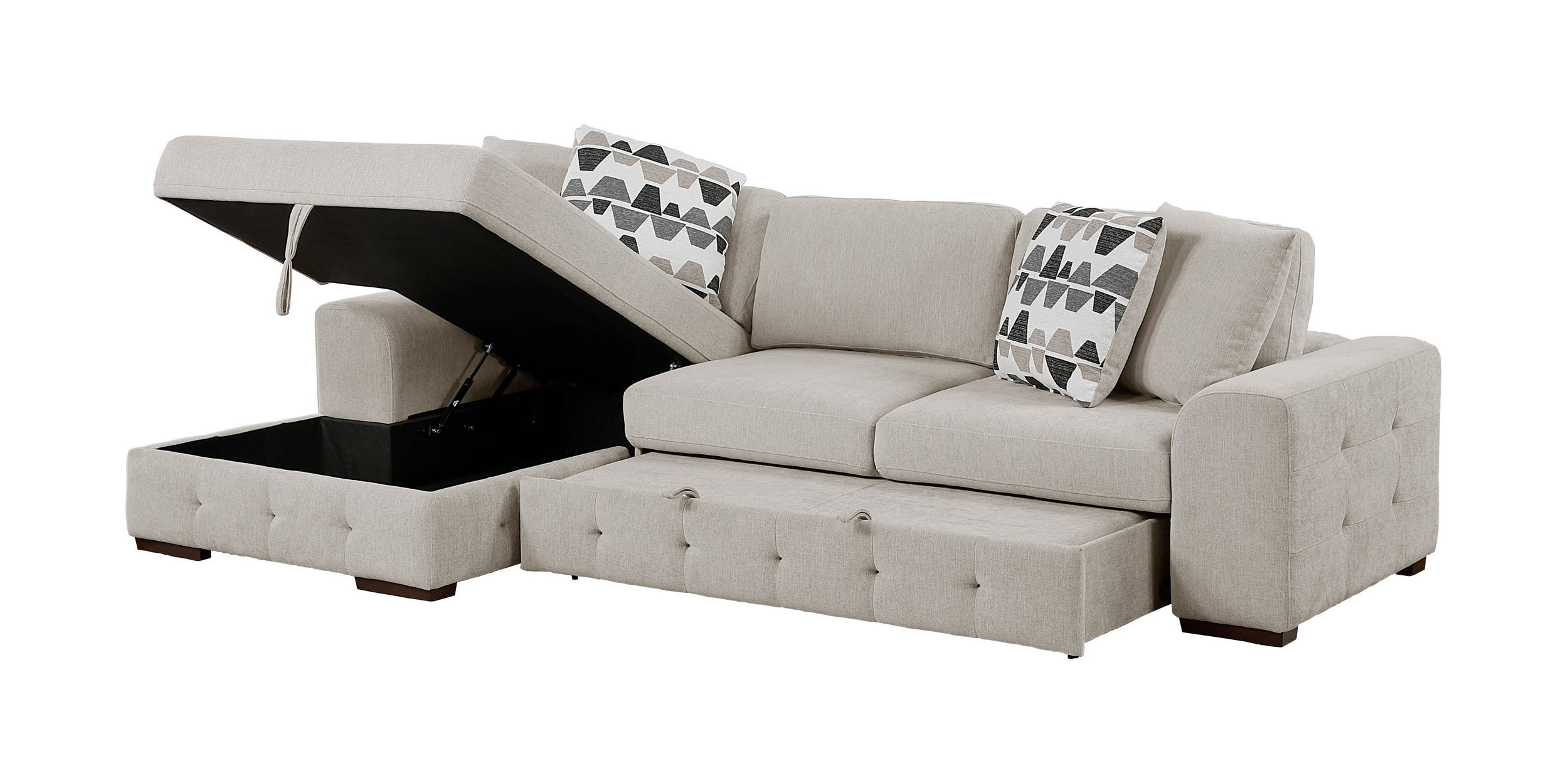 Raife Chenille 2-Piece Sectional Sofa Chaise