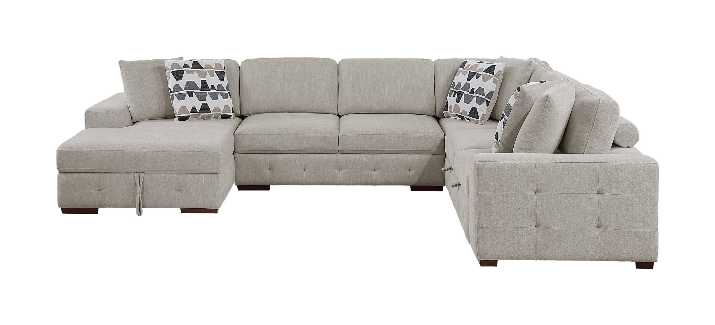 Raife U-Shaped Chenille 4-Piece Sectional