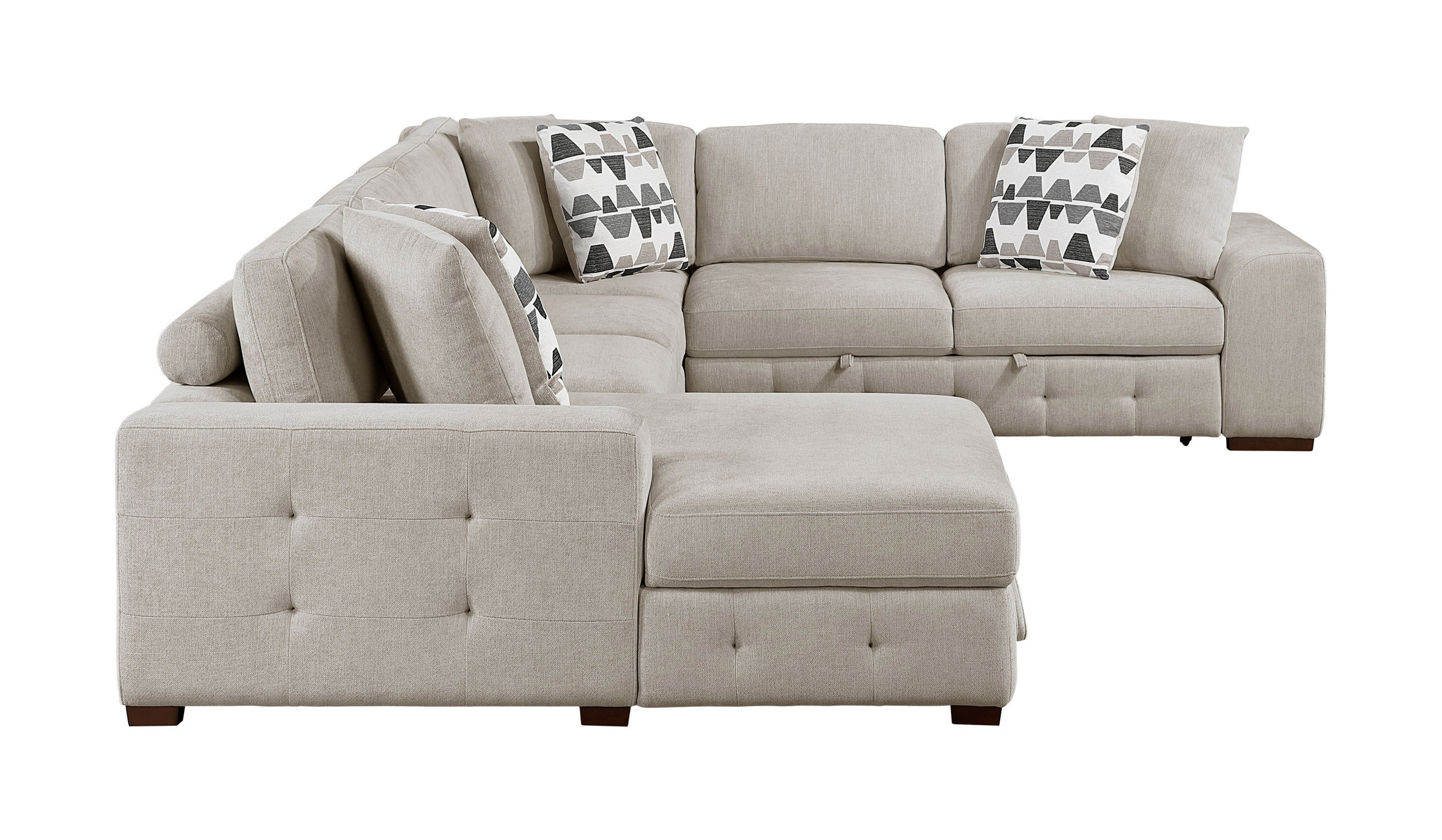 Raife U-Shaped Chenille 4-Piece Sectional