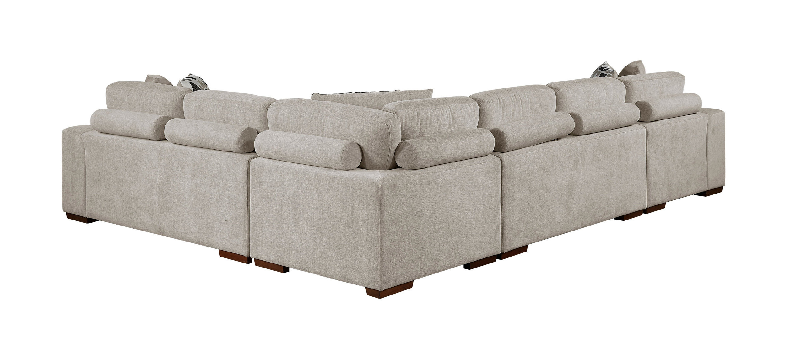 Raife U-Shaped Chenille 4-Piece Sectional with Left Chaise