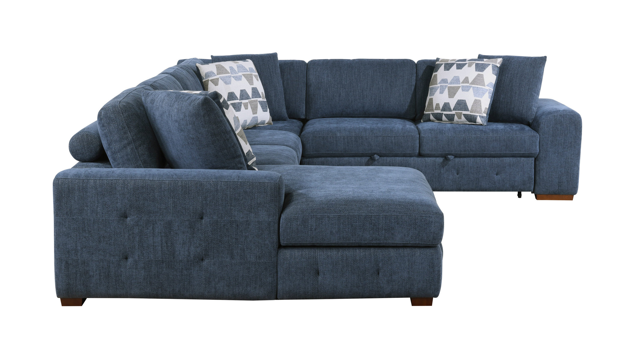 Raife U-Shaped Chenille 4-Piece Sectional with Left Chaise