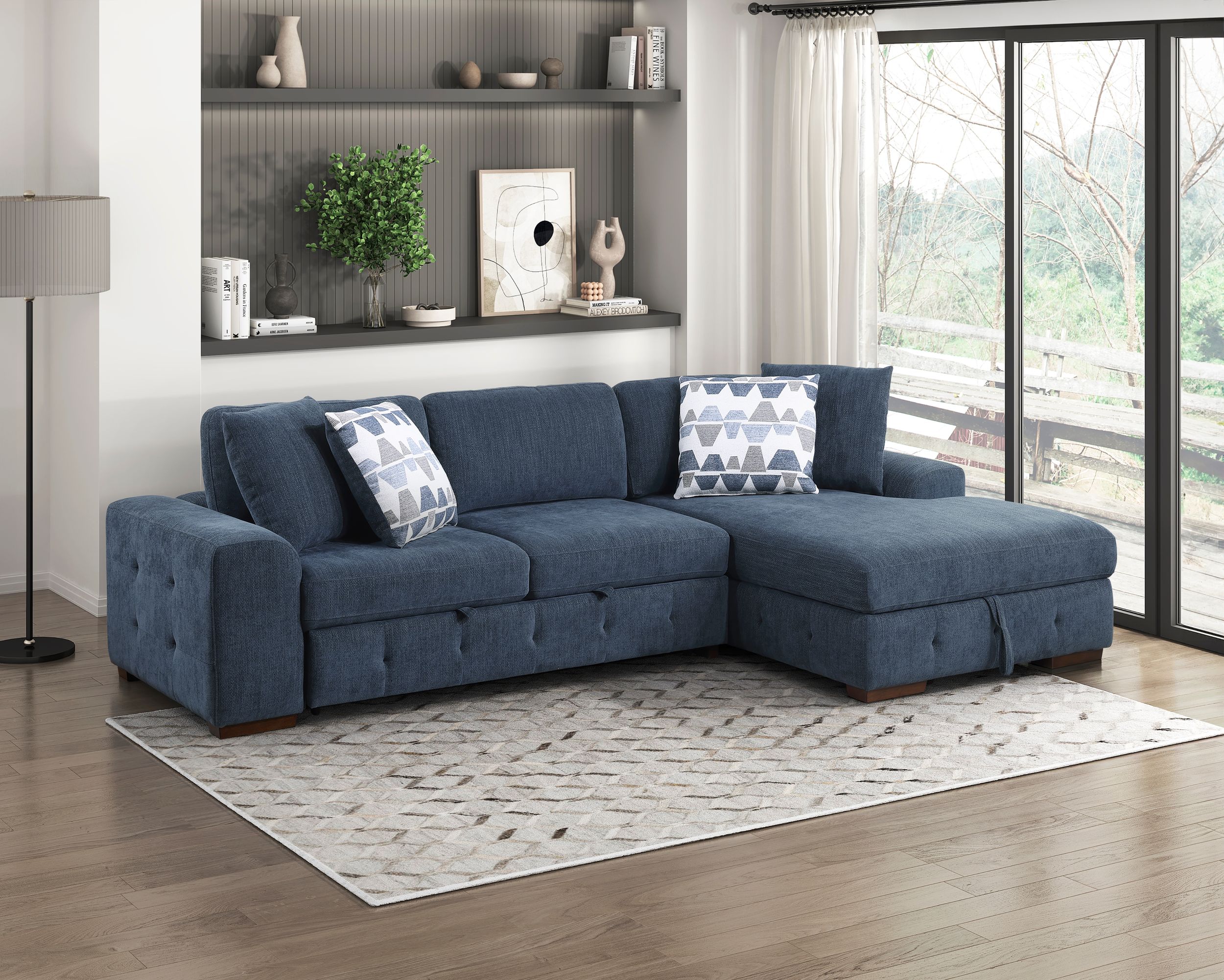 Raife Chenille 2-Piece Sectional Sofa with Right Chaise