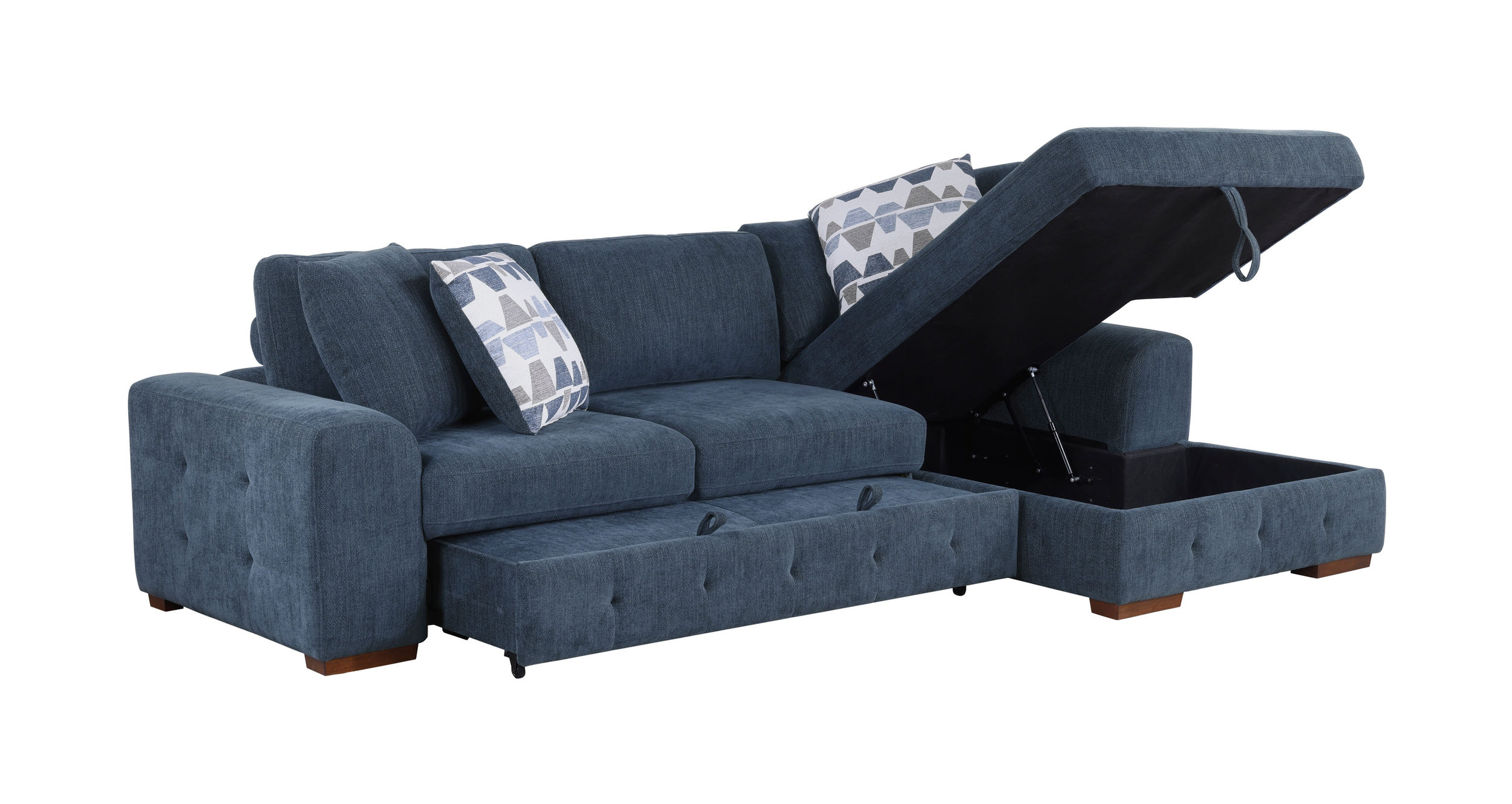 Raife Chenille 2-Piece Sectional Sofa Chaise