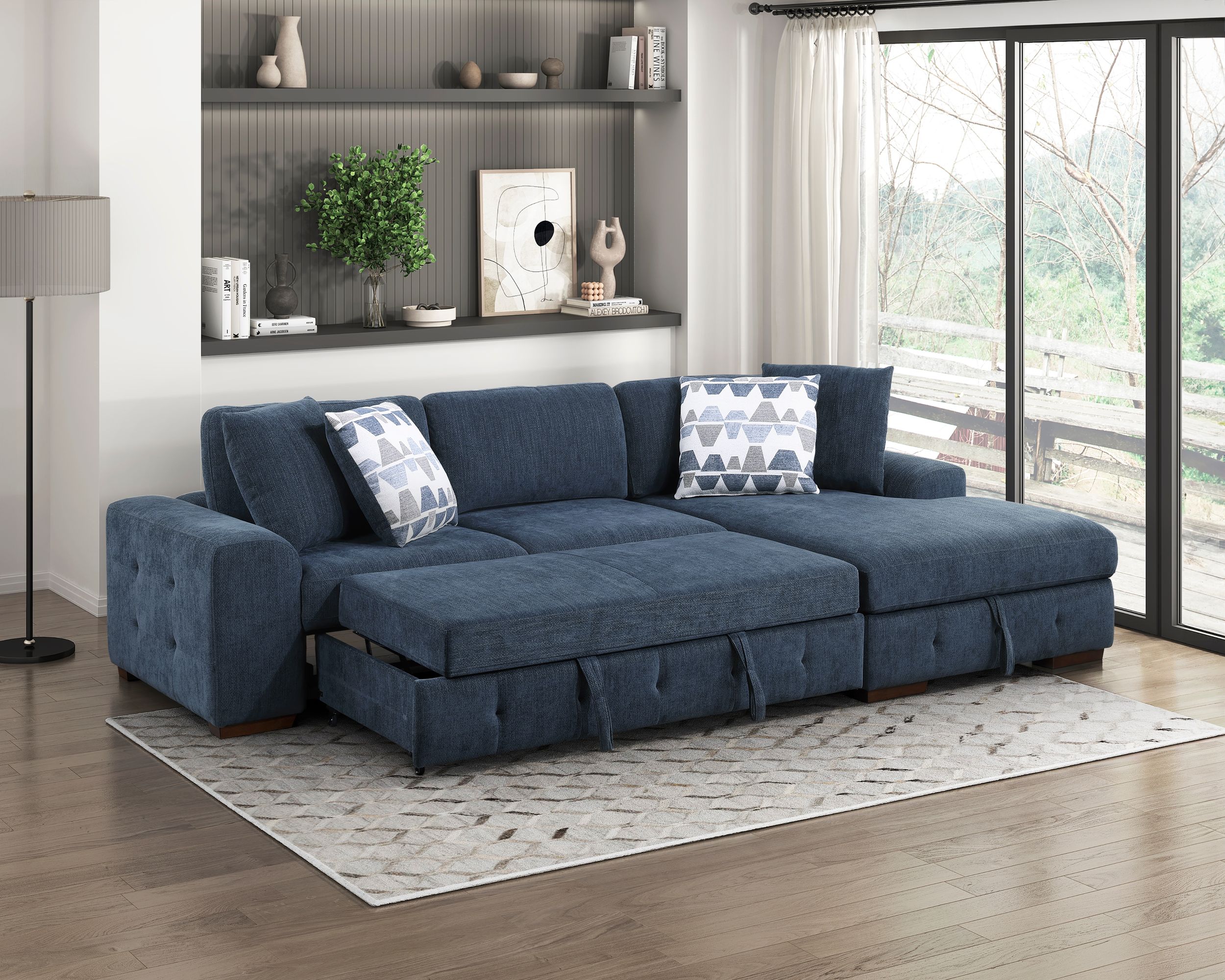 Raife Chenille 2-Piece Sectional Sofa with Right Chaise