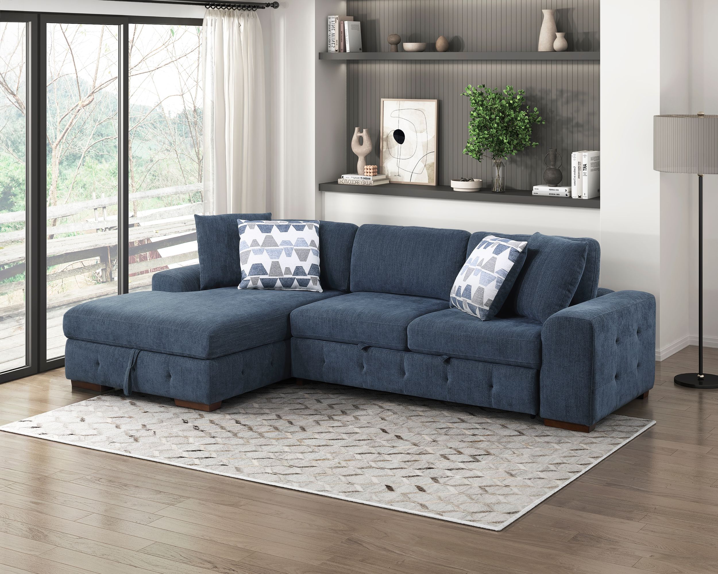 Raife Chenille 2-Piece Sectional Sofa with Left Chaise