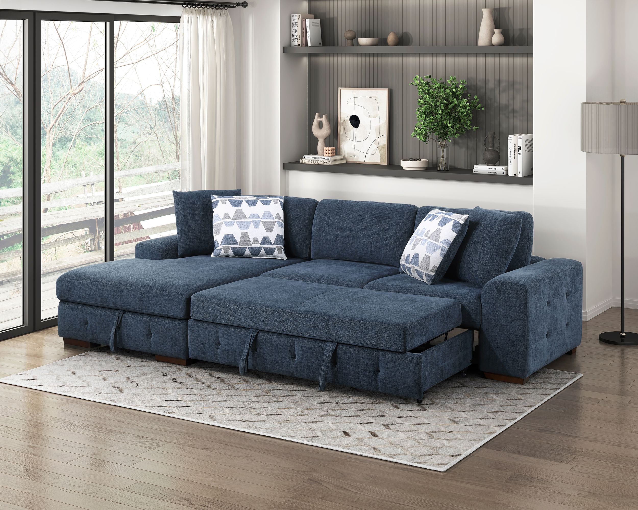 Raife Chenille 2-Piece Sectional Sofa Chaise