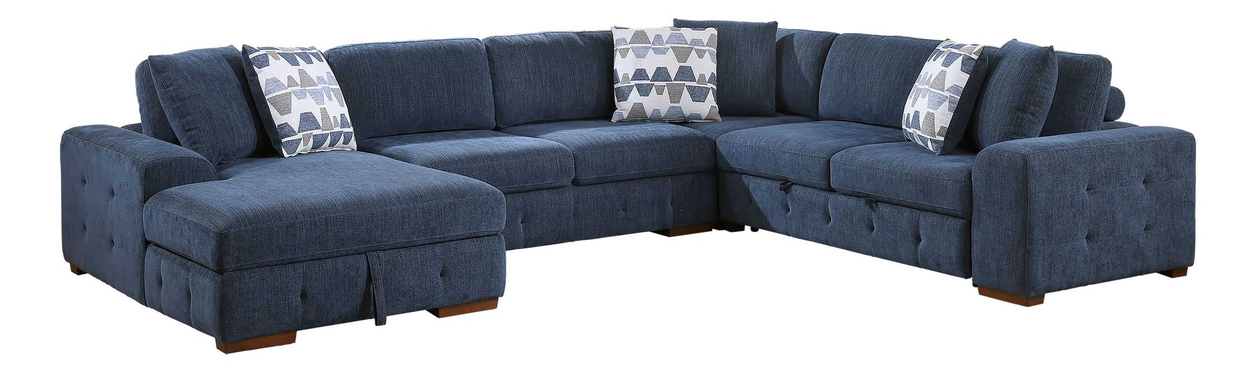 Raife U-Shaped Chenille 4-Piece Sectional