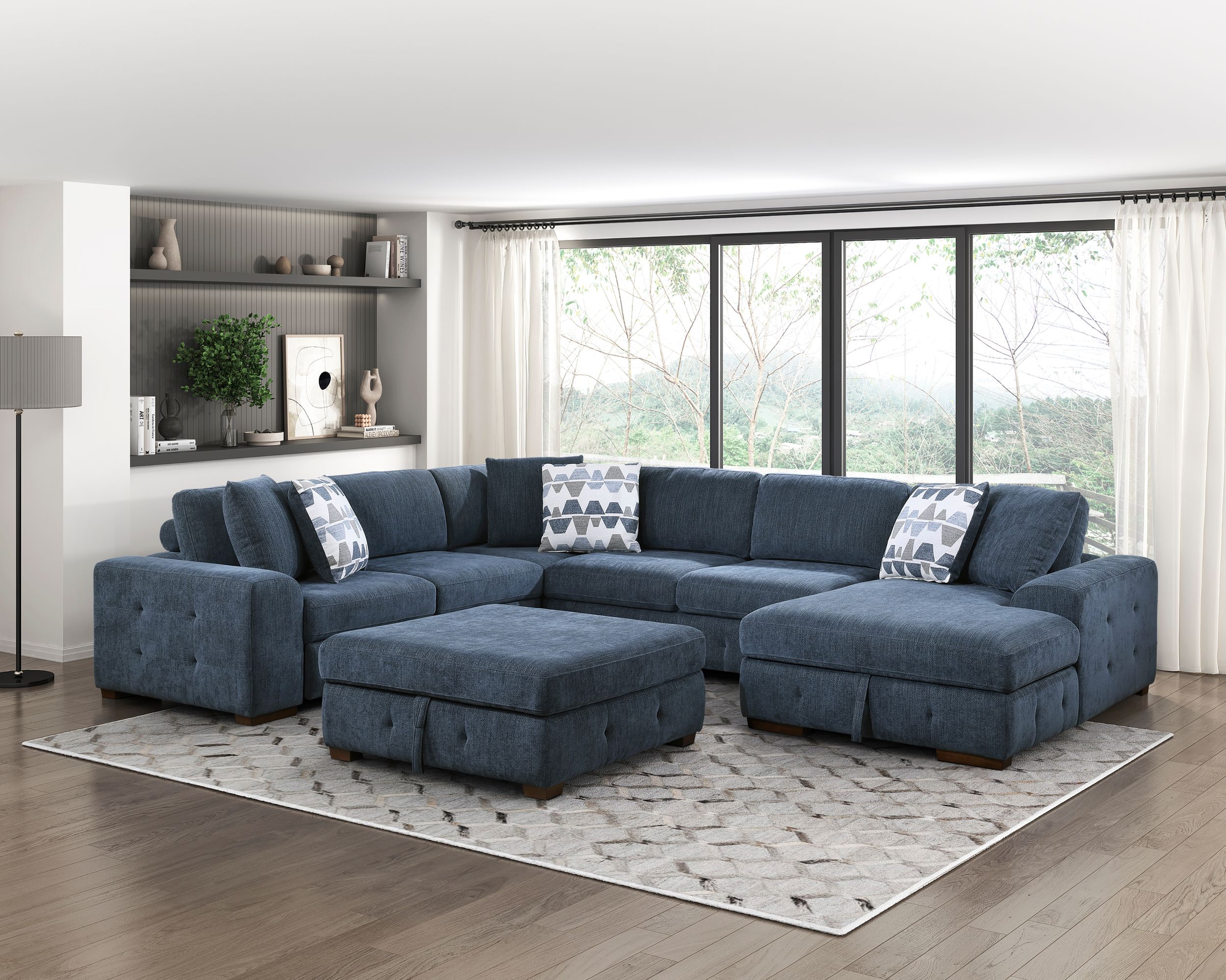 Raife Chenille 2-Piece Sectional Sofa Chaise