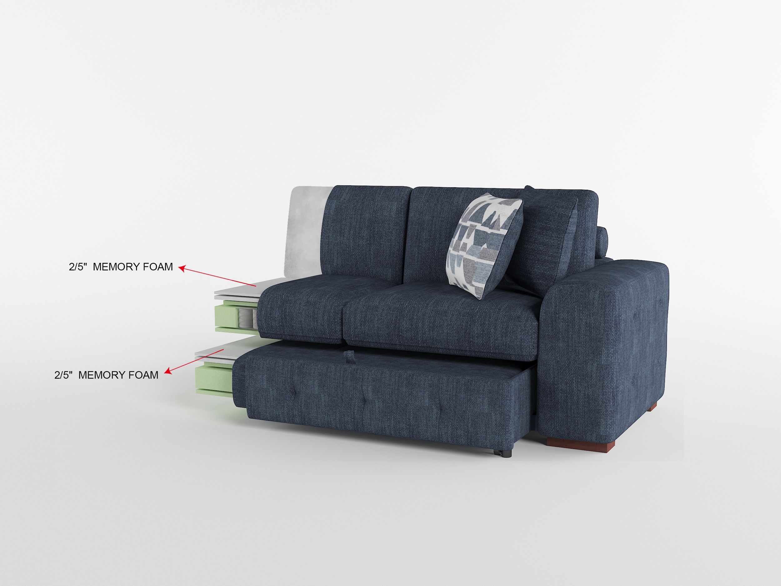 Raife Chenille 2-Piece Sectional Sofa Chaise