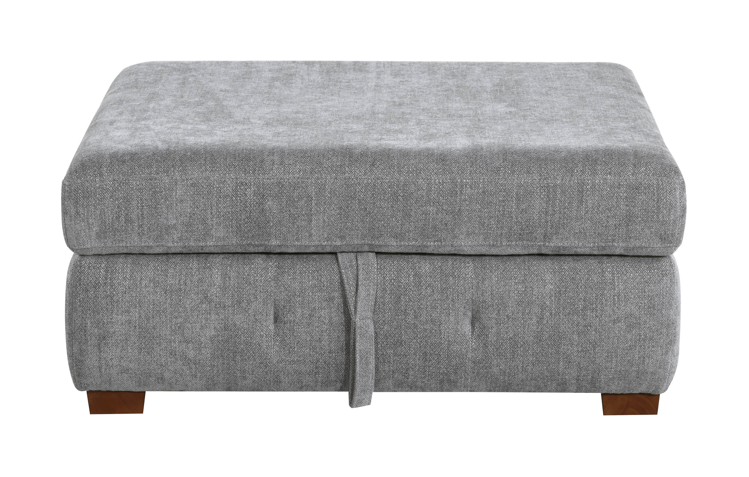 Raife Square Chenille Storage Ottoman