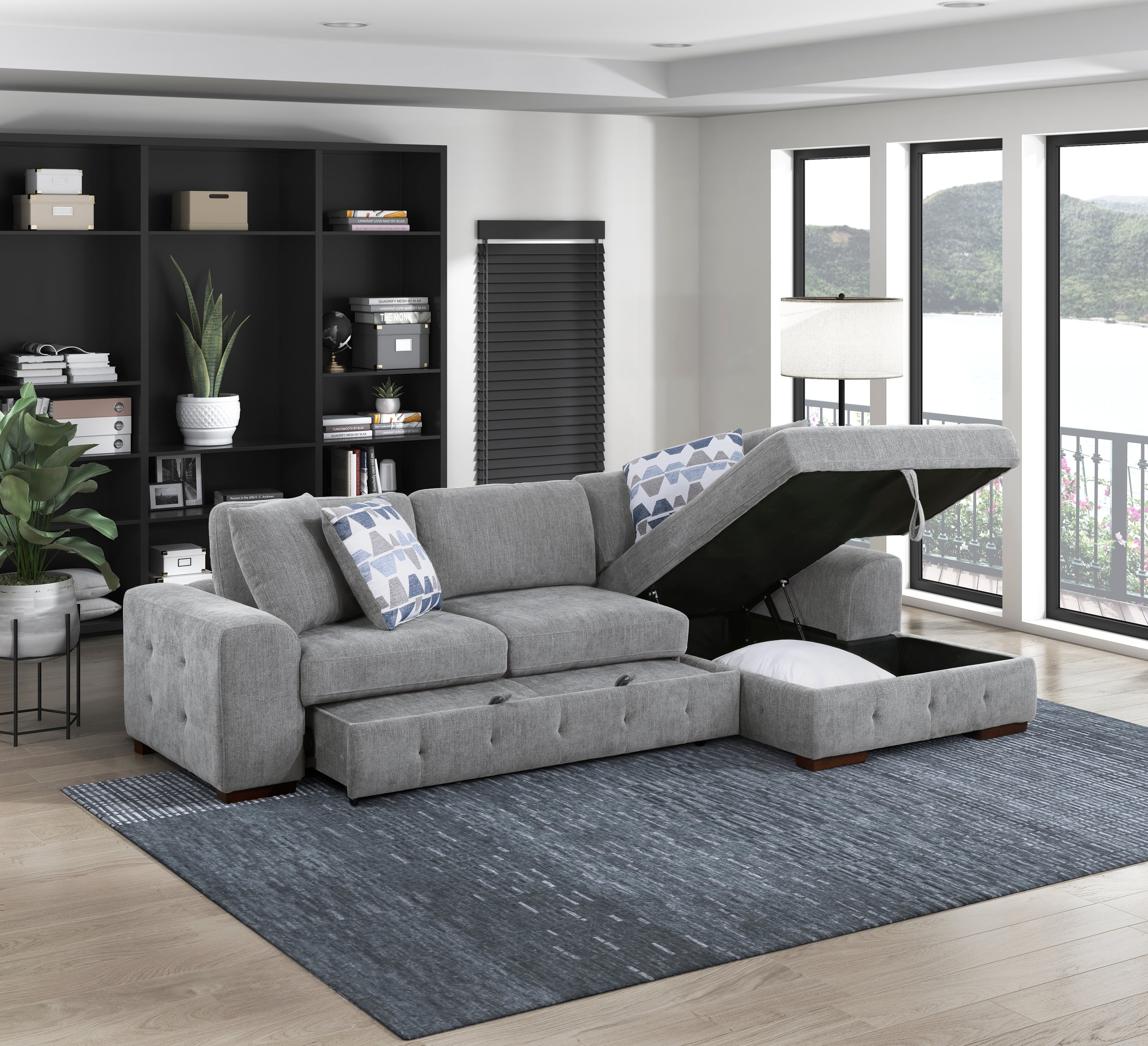 Raife Chenille 2-Piece Sectional Sofa with Right Chaise